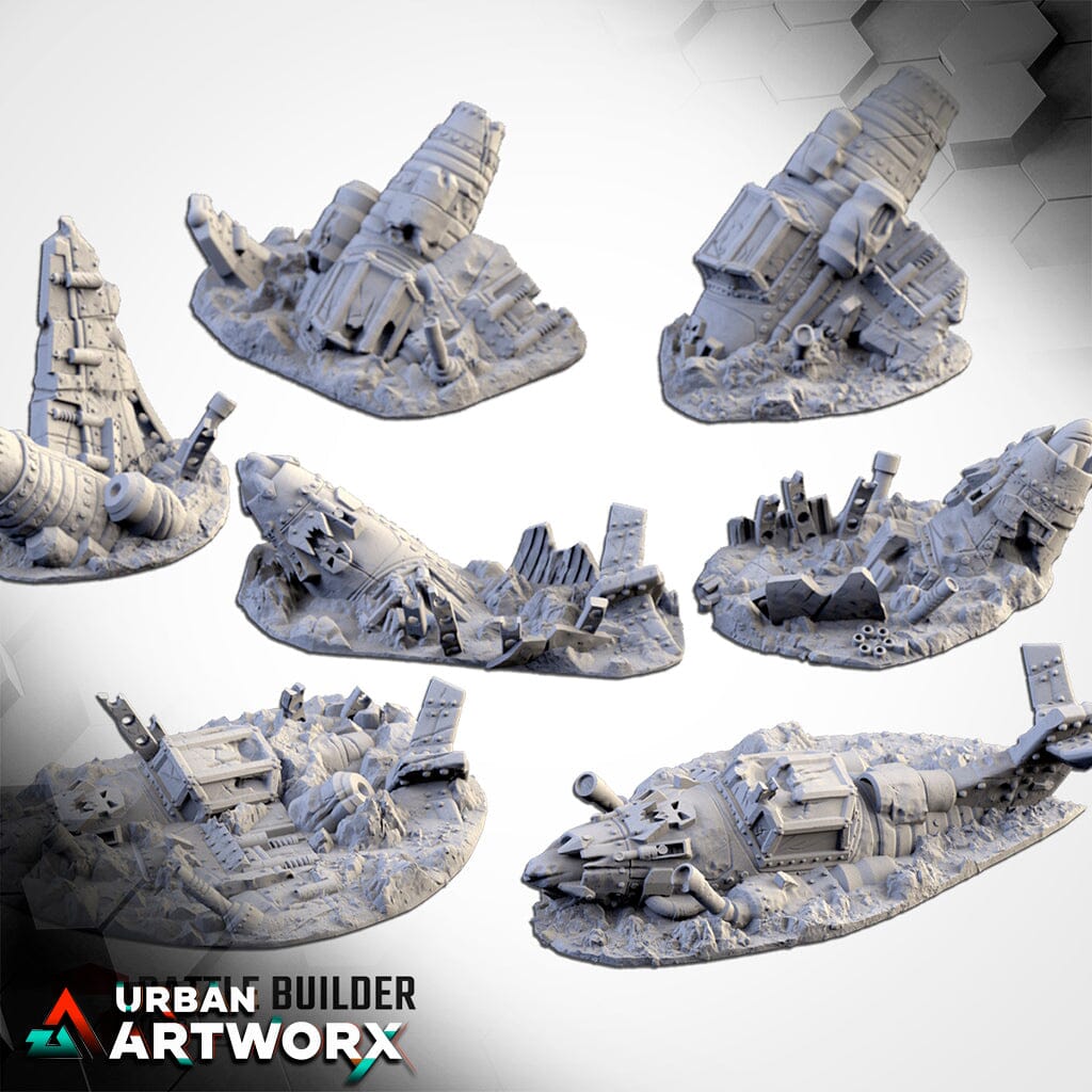 Txarli Factory - Crashed Orc Planes Txarli Factory Crashed Orc Planes Set