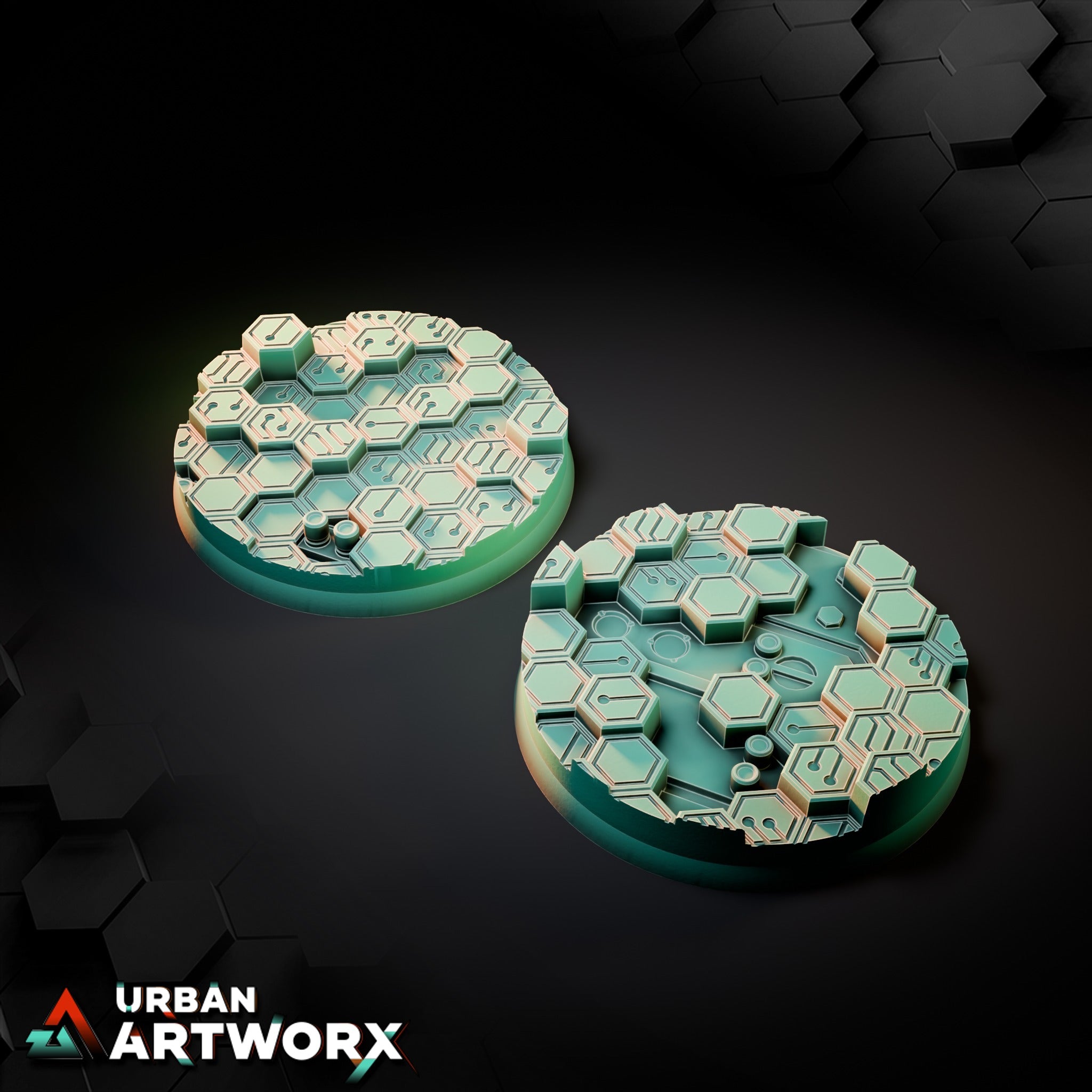 Cyberhex Bases – Round 60mm (2)