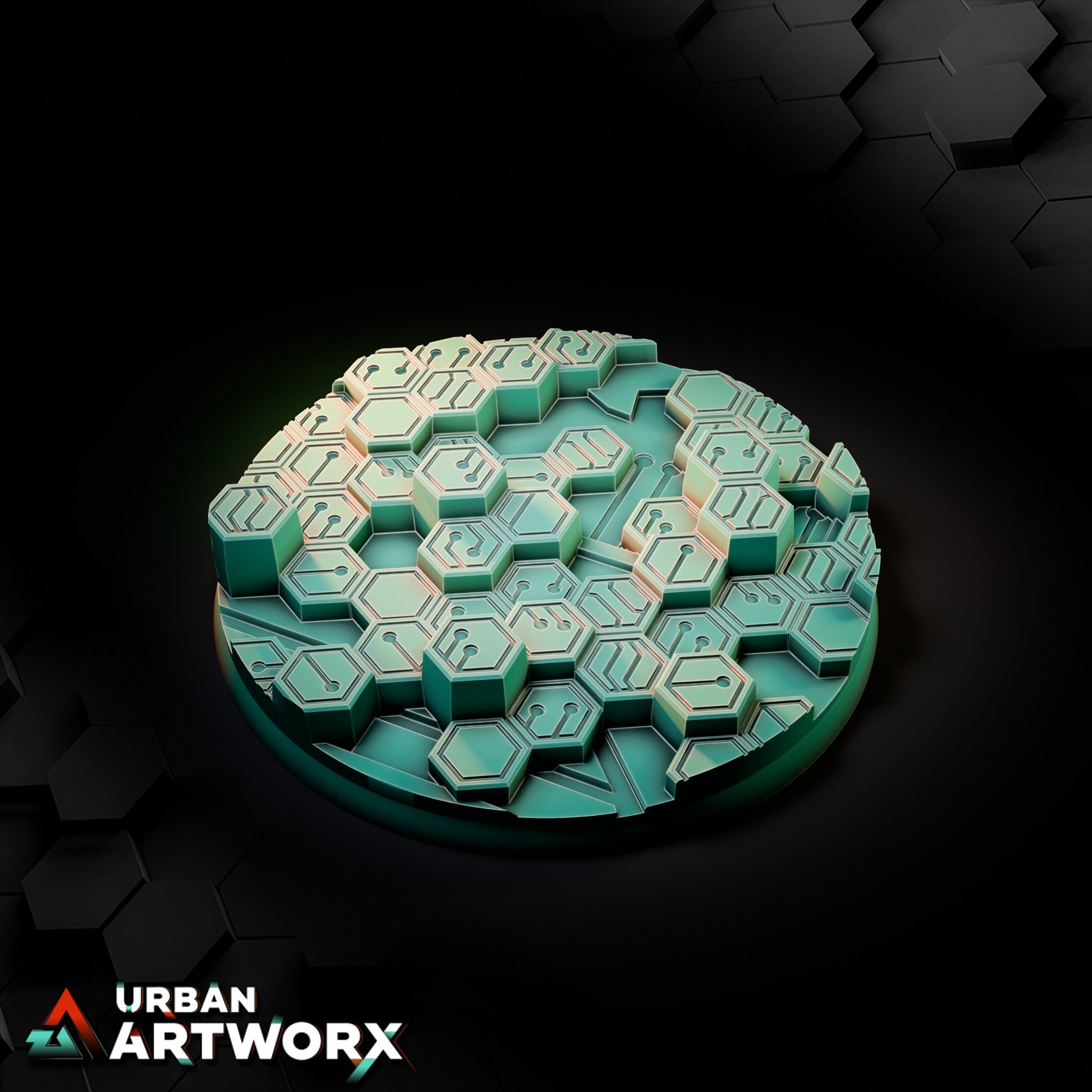 Cyberhex Bases – Round 80mm