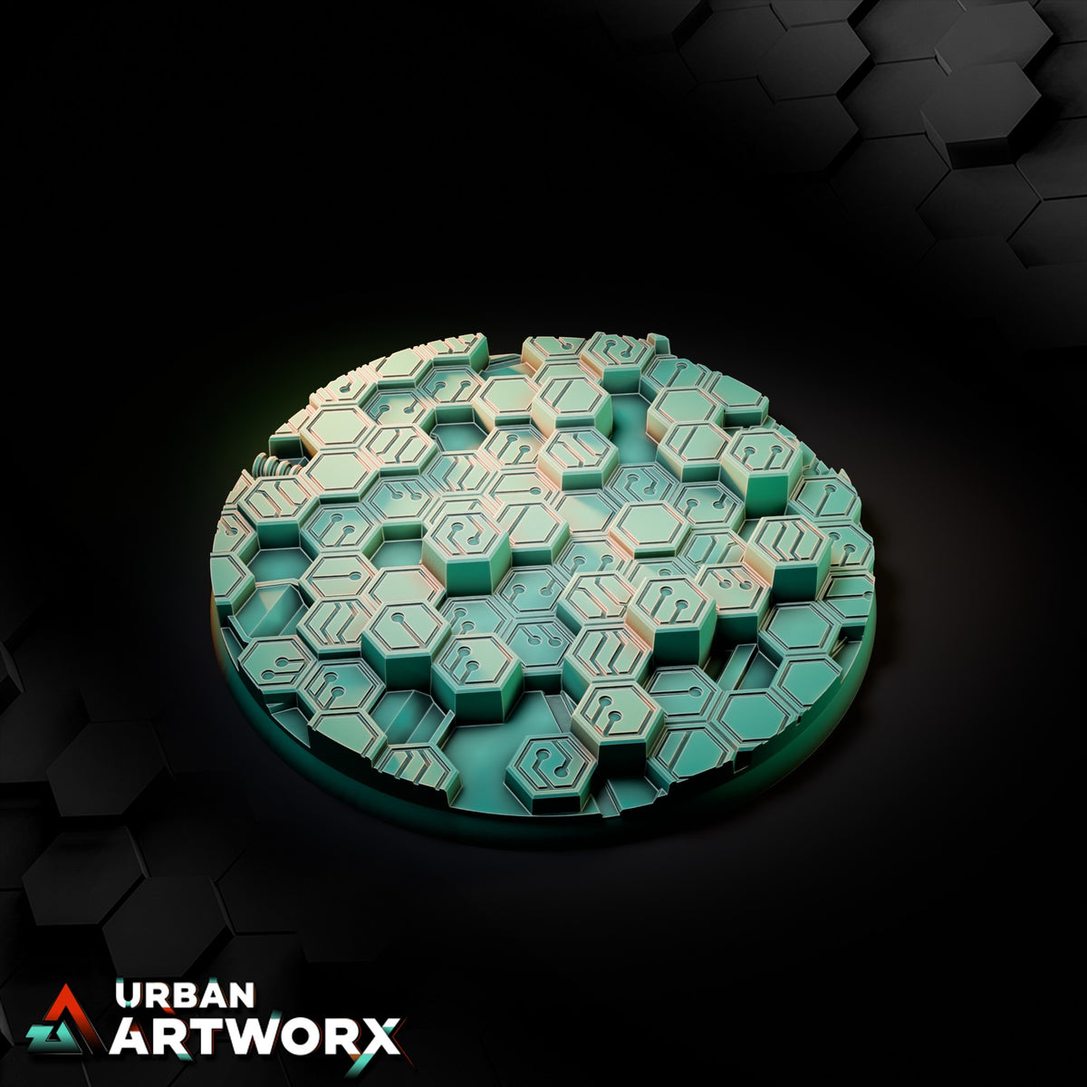 Cyberhex Bases – Round 90mm
