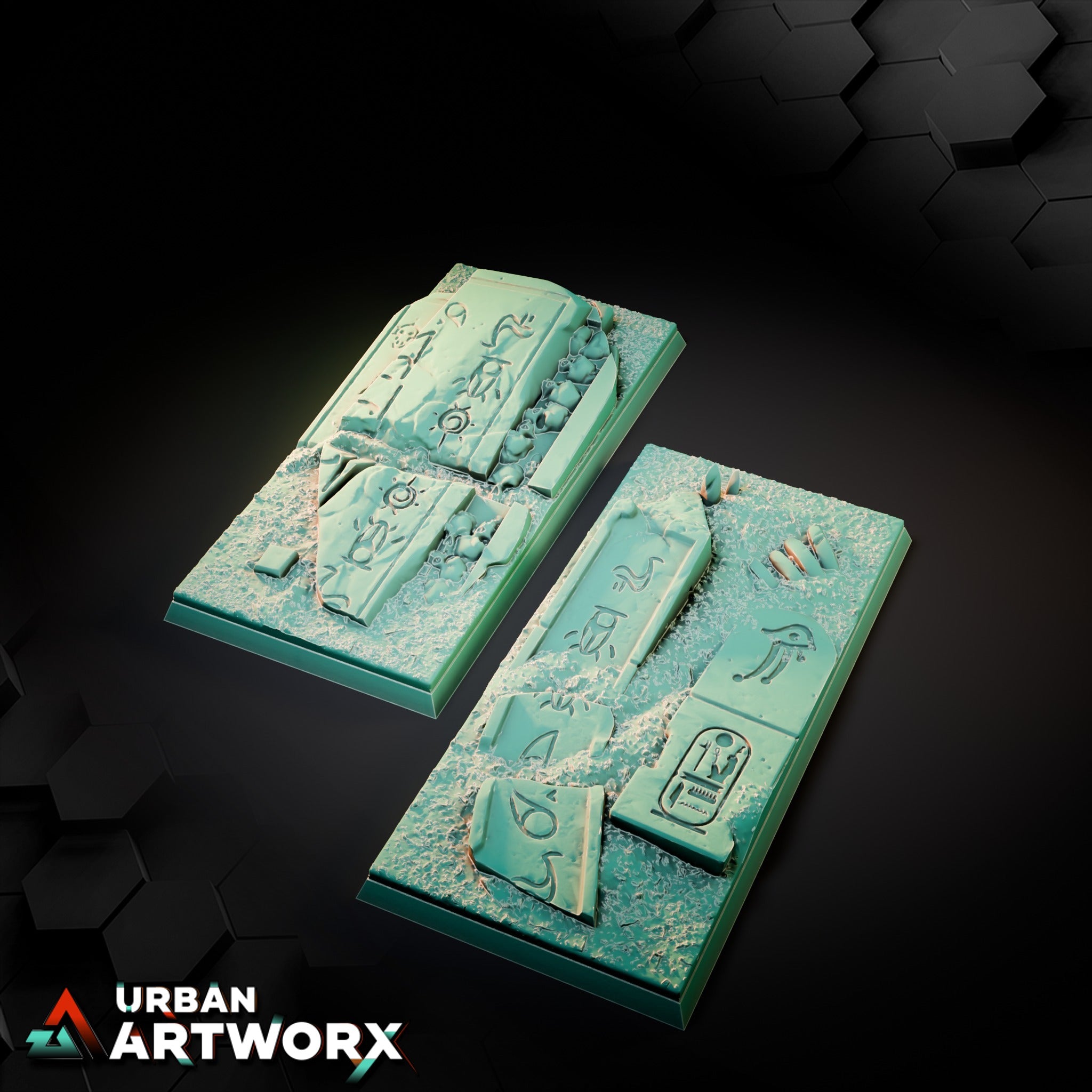 Egyptian Square Bases – Square 100x50mm (2)