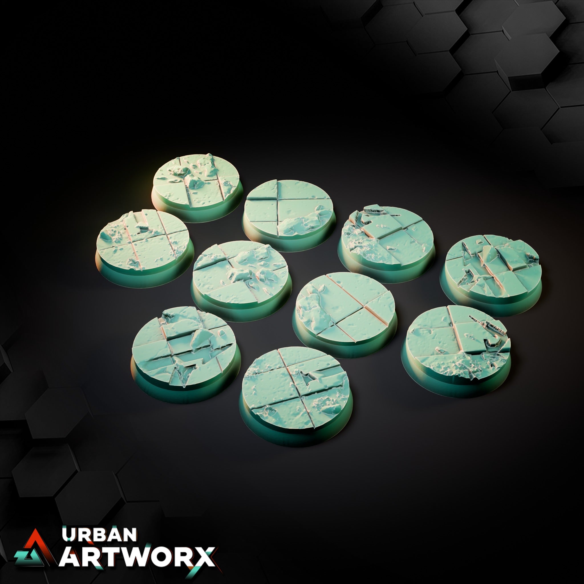 Ruined Palace Bases – Round 25mm (10)