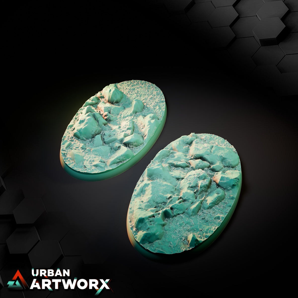 Stony Desert Bases – Oval 90x52mm (2)