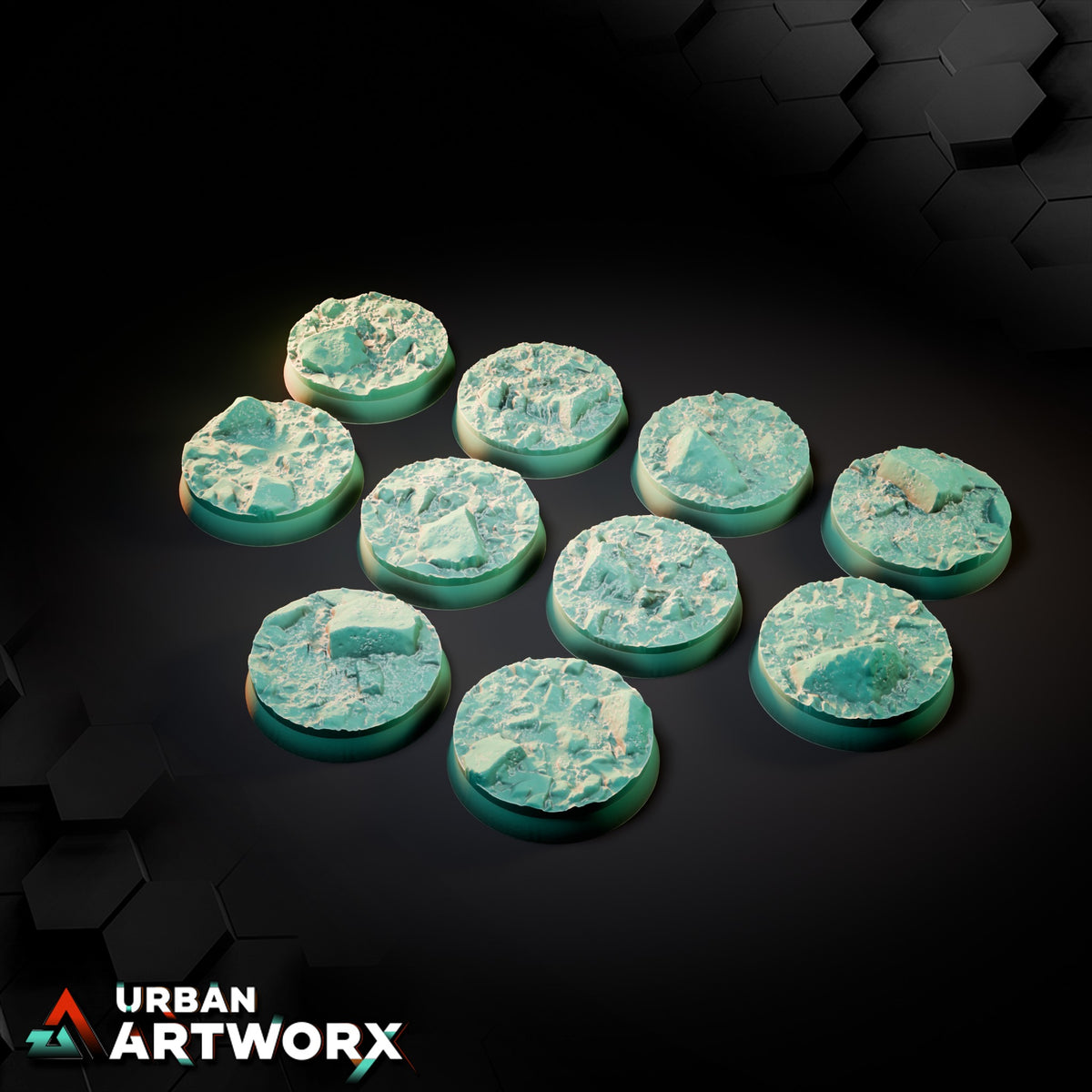 Stony Desert Bases – Round 25mm (10)