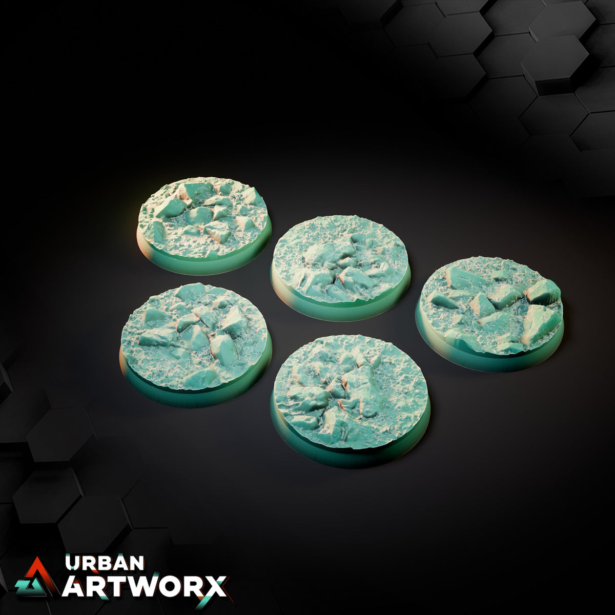 Stony Desert Bases – Round 40mm (5)