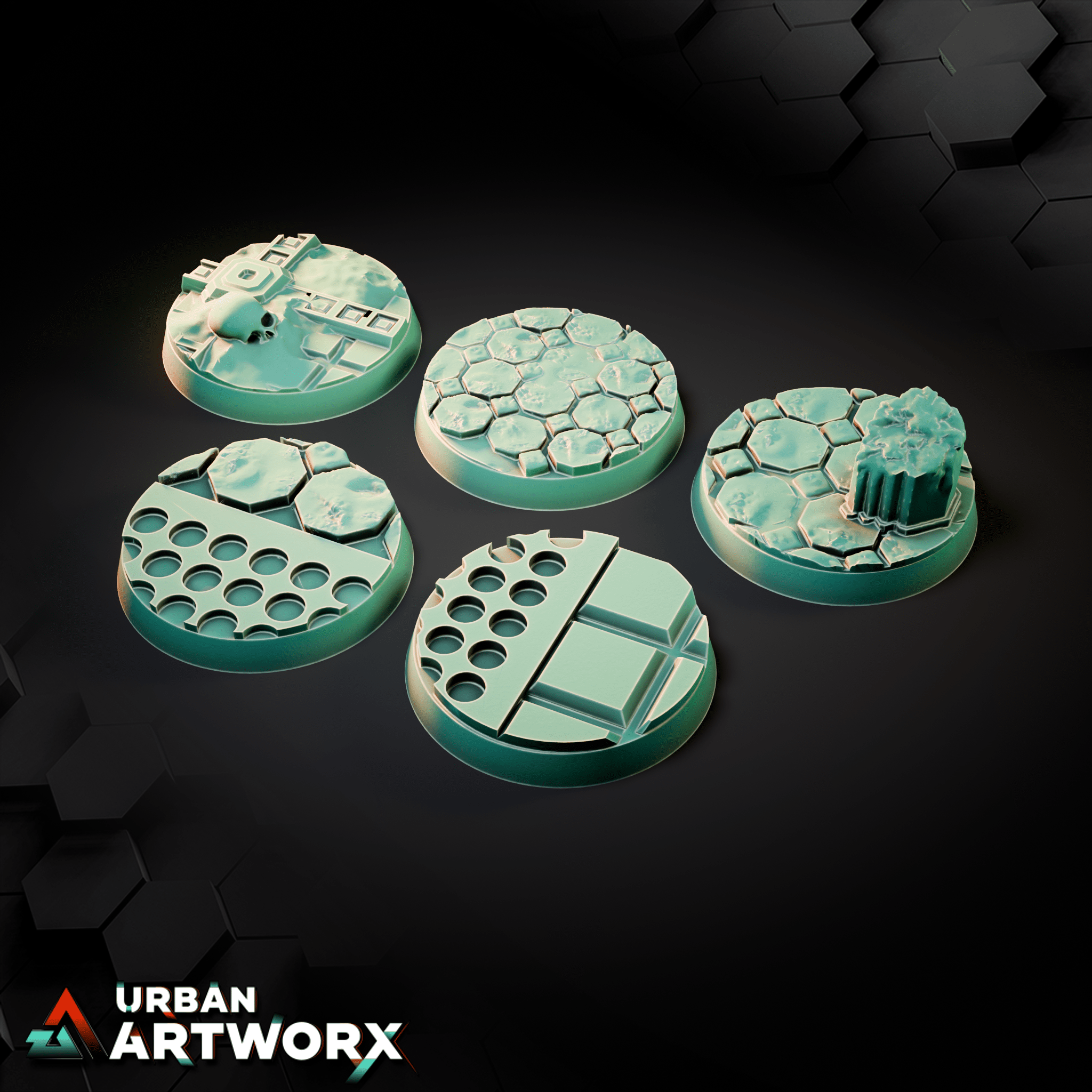 Tabletop Bases - Sacrusmundus - Augusta The Holy City Bases Sacrusmundus Round 25mm (10) 