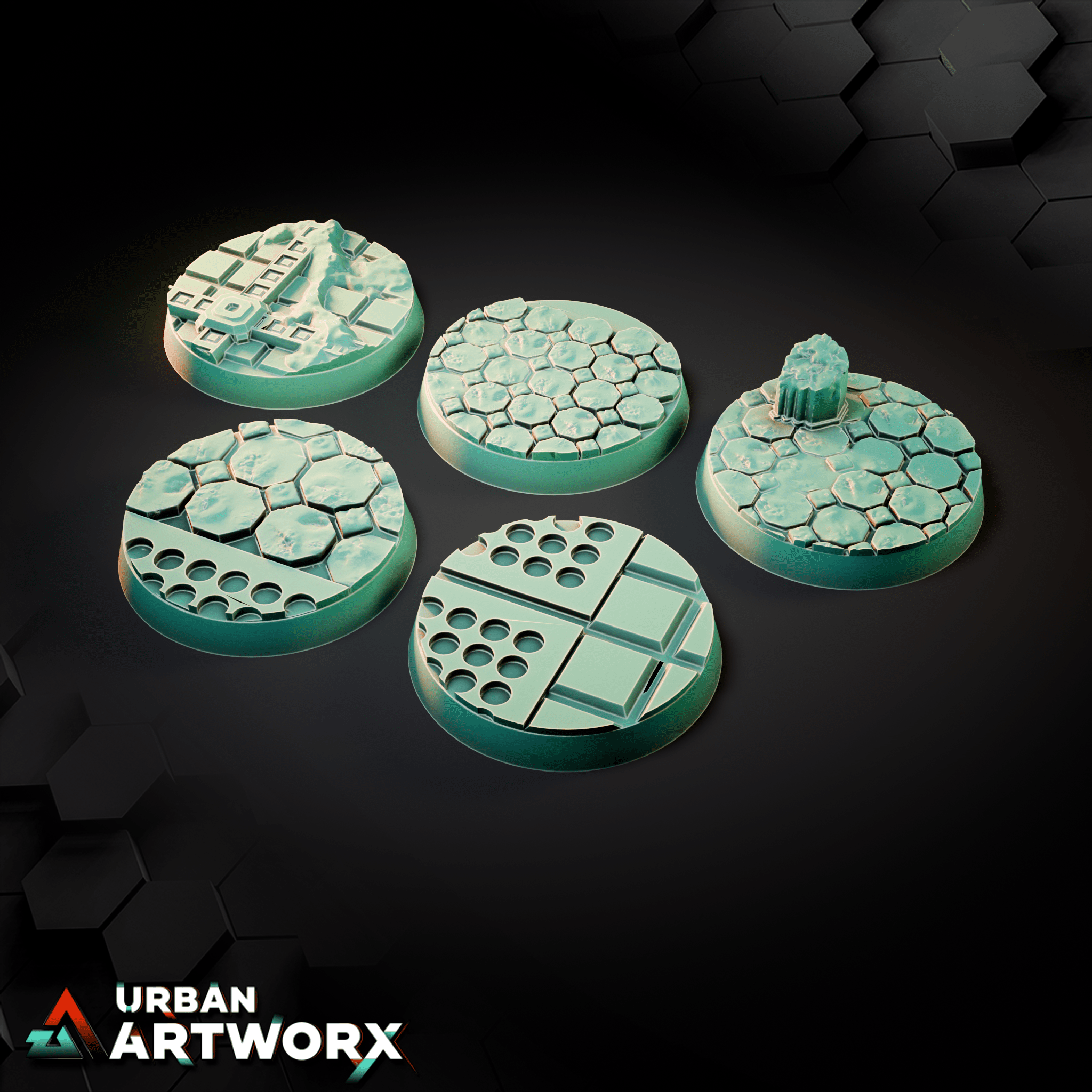 Tabletop Bases - Sacrusmundus - Augusta The Holy City Bases Sacrusmundus Round 32mm (10) 