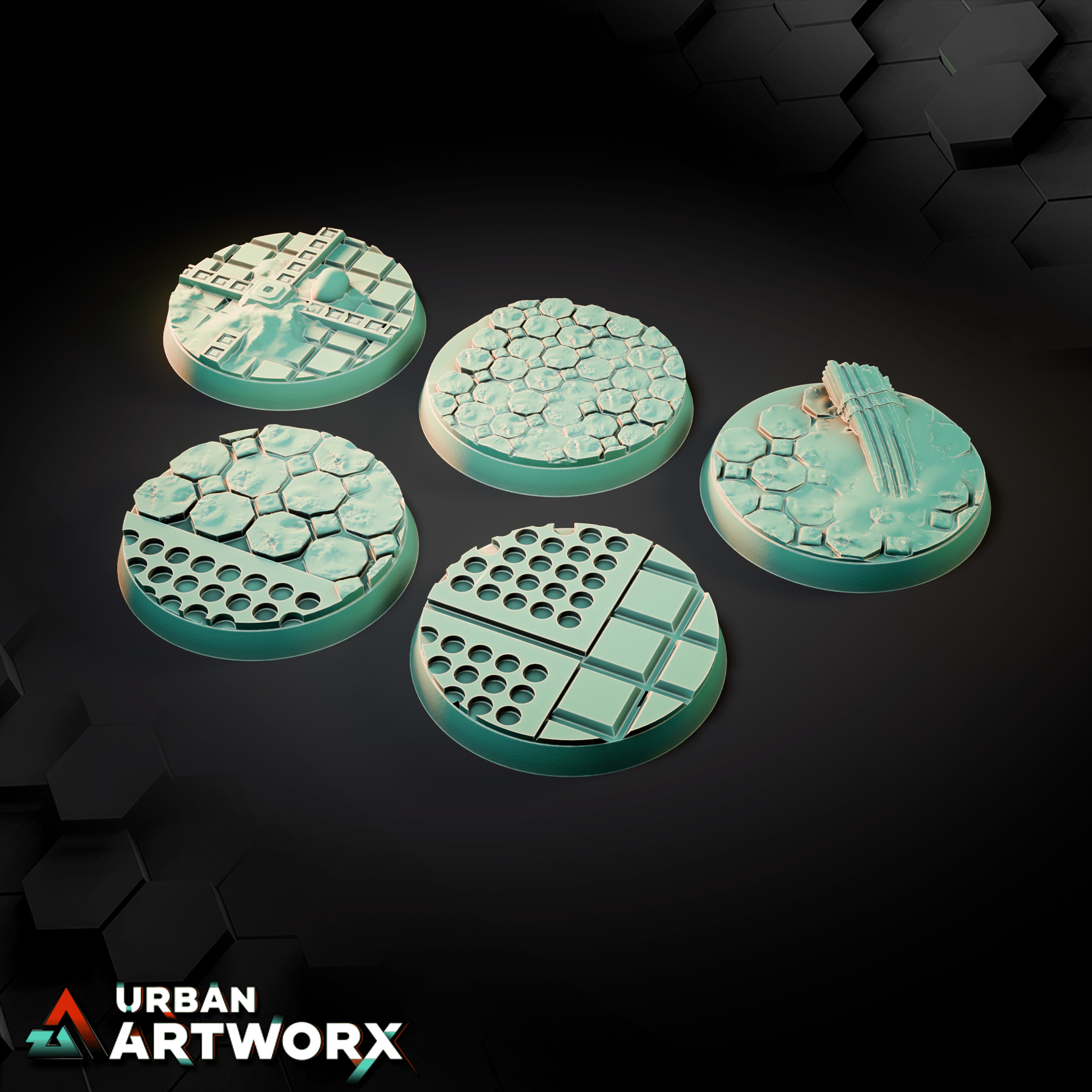 Tabletop Bases - Sacrusmundus - Augusta The Holy City Bases Sacrusmundus Round 40mm (5) 