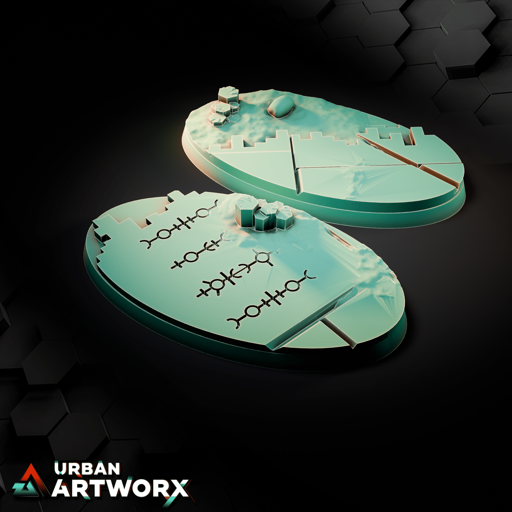 Tabletop Bases - Sacrusmundus - Davonis Ancient Burial Site Bases Sacrusmundus Oval 75x42mm (2) 