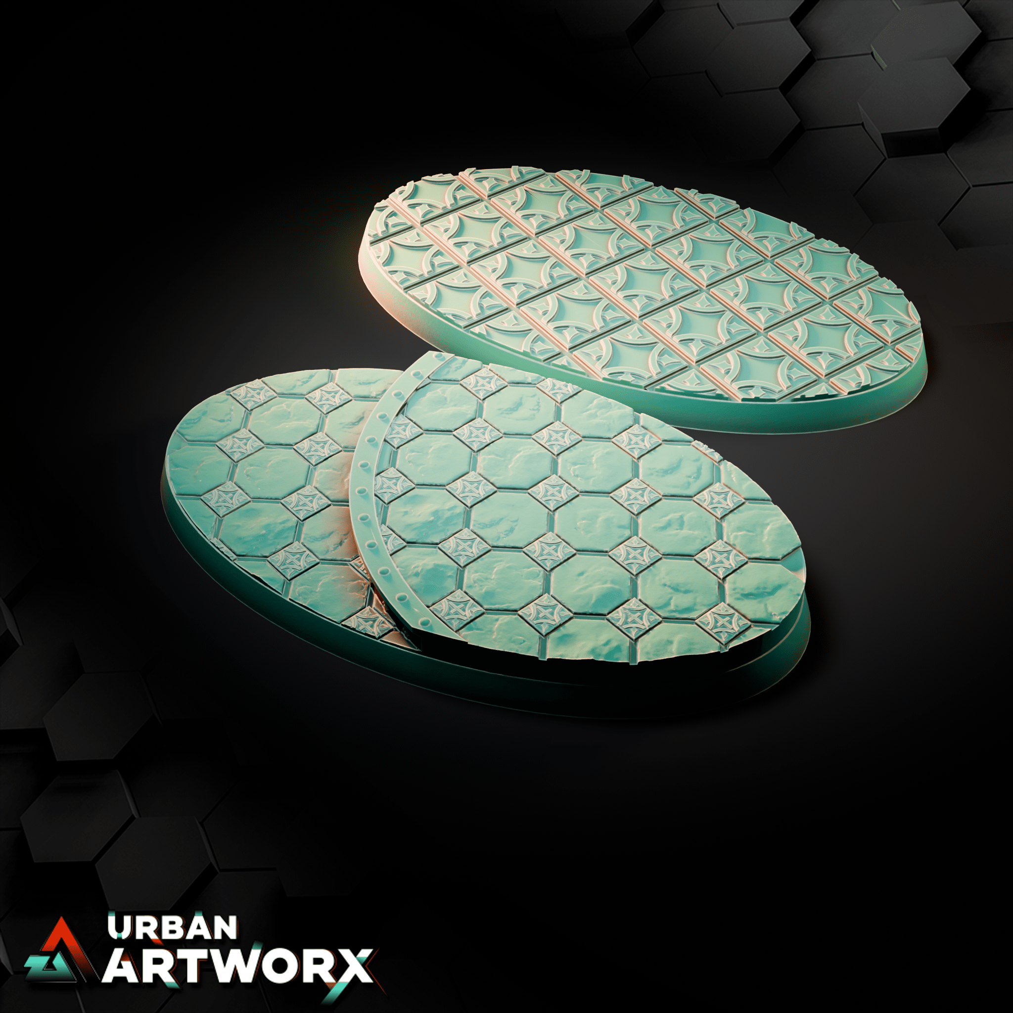 Tabletop Bases - Sacrusmundus - Emerita Imperial Suburbs Bases Sacrusmundus Oval 75x42mm (2) 