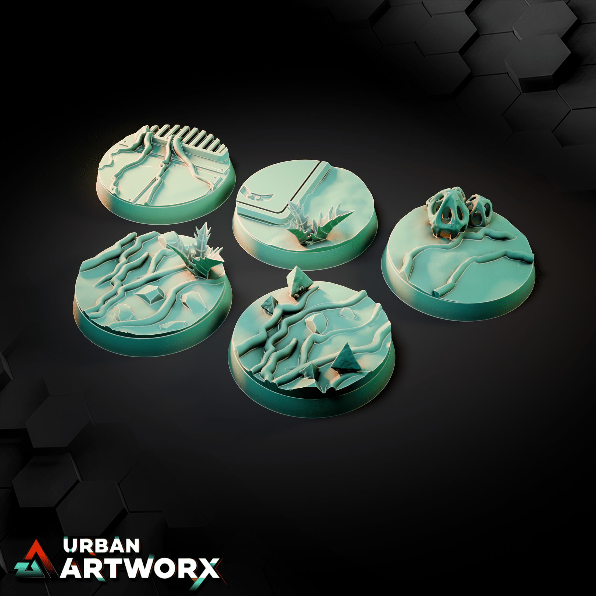 Tabletop Bases - Sacrusmundus - Galutia Living Rainforest Bases Sacrusmundus Round 32mm (10) 