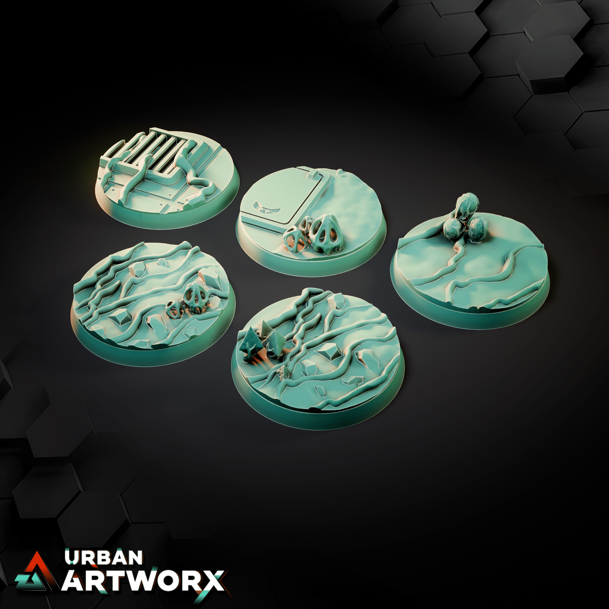 Tabletop Bases - Sacrusmundus - Galutia Living Rainforest Bases Sacrusmundus Round 40mm (5) 