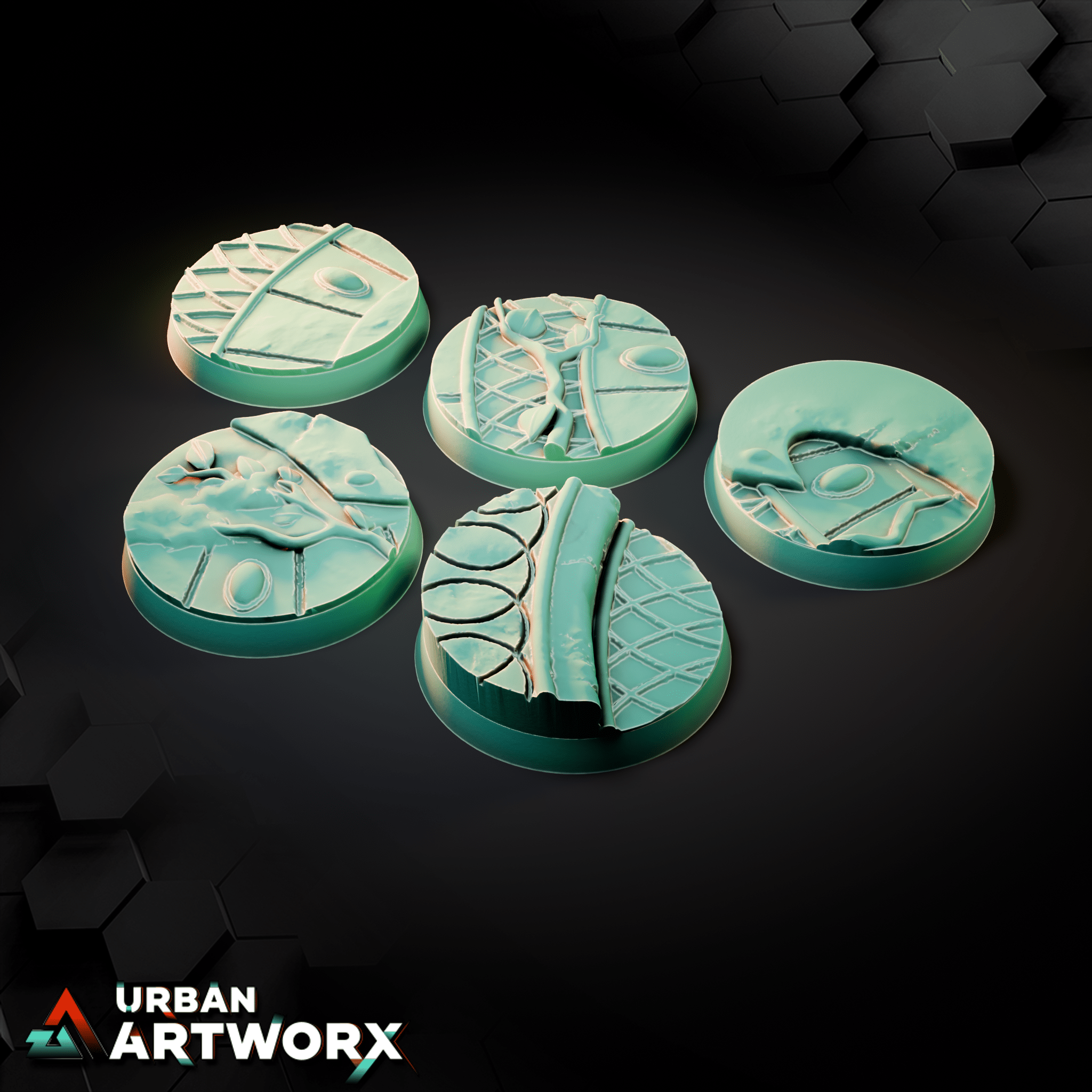 Tabletop Bases - Sacrusmundus - Lyntrath Jungle Vestiges Bases Sacrusmundus Round 25mm (10) 