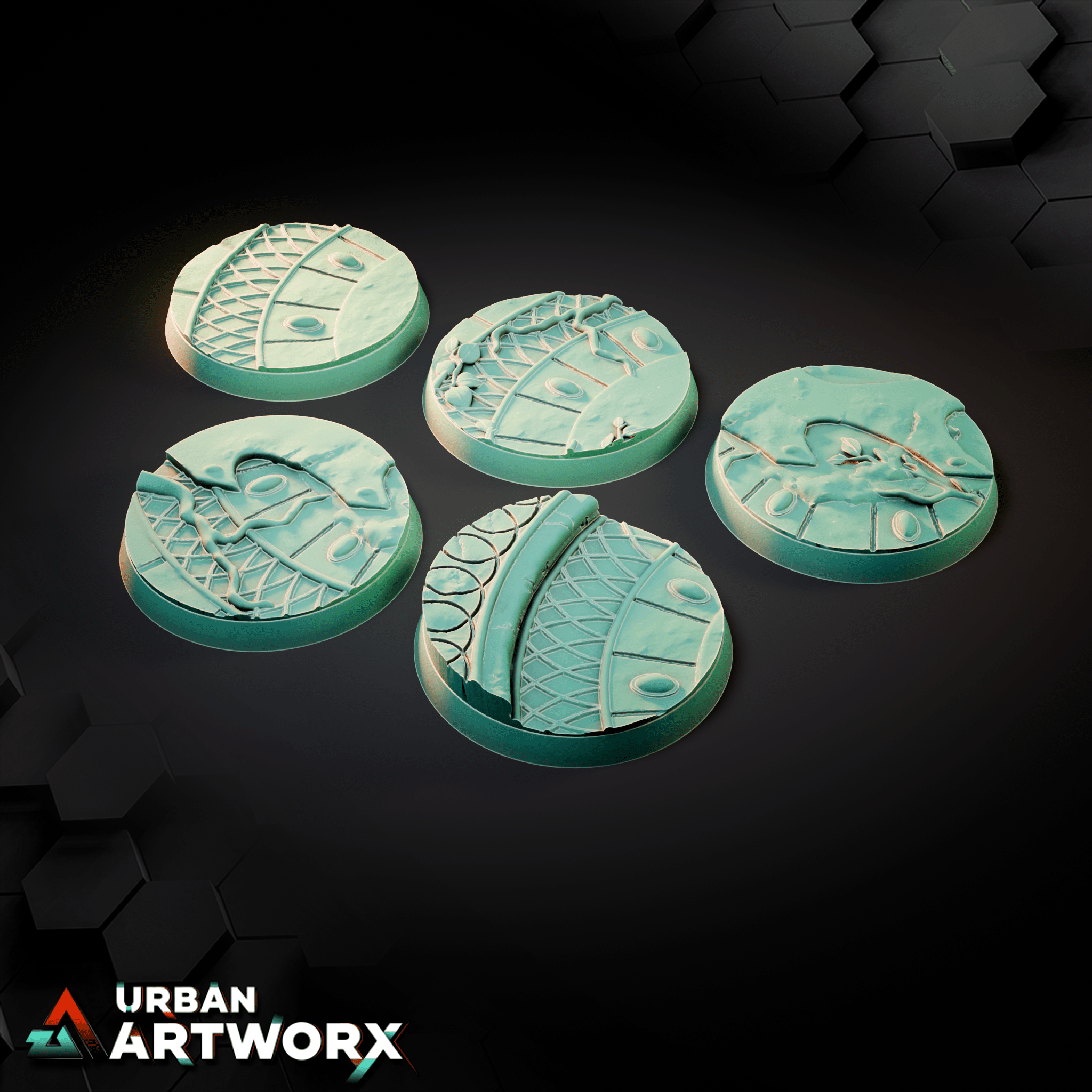 Tabletop Bases - Sacrusmundus - Lyntrath Jungle Vestiges Bases Sacrusmundus Round 40mm (5) 