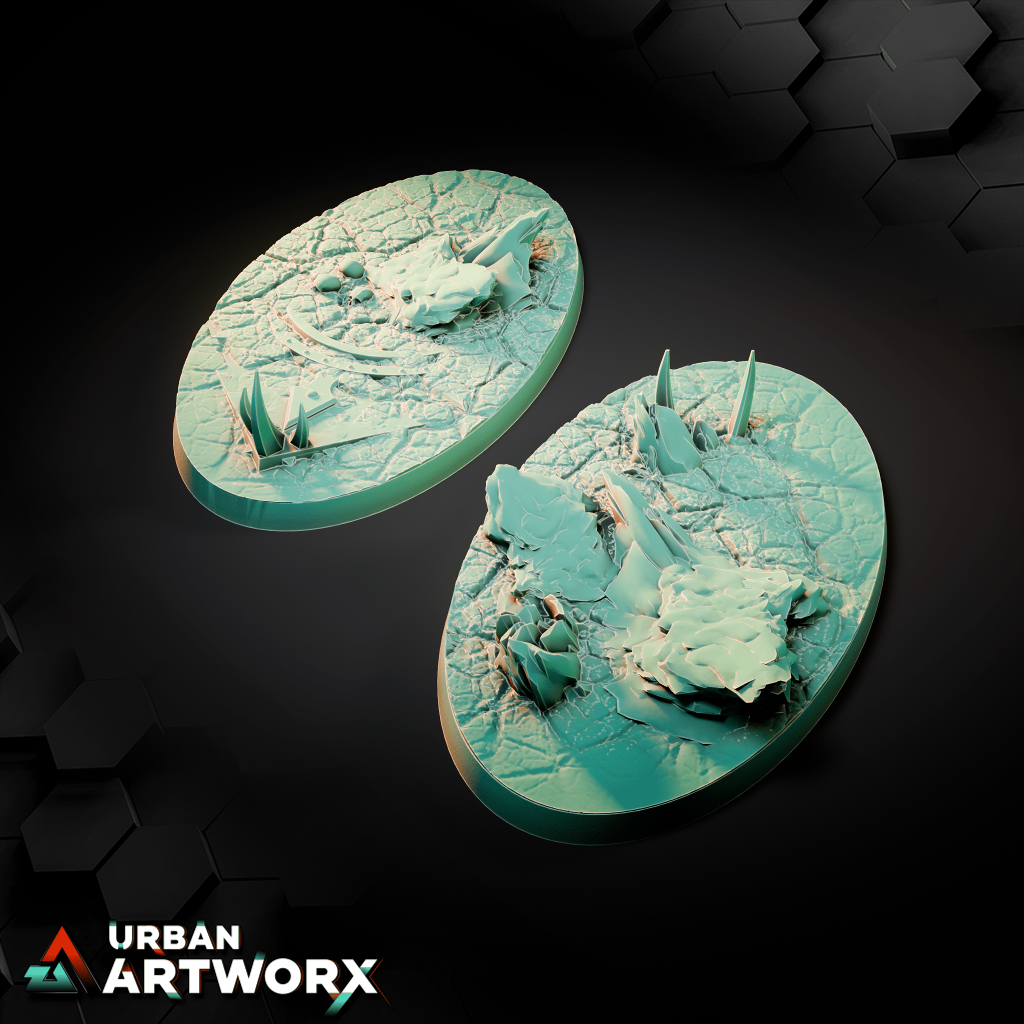 Tabletop Bases - Sacrusmundus - Sanguis Crimson Anomaly Bases Sacrusmundus Oval 90x53mm (2) 