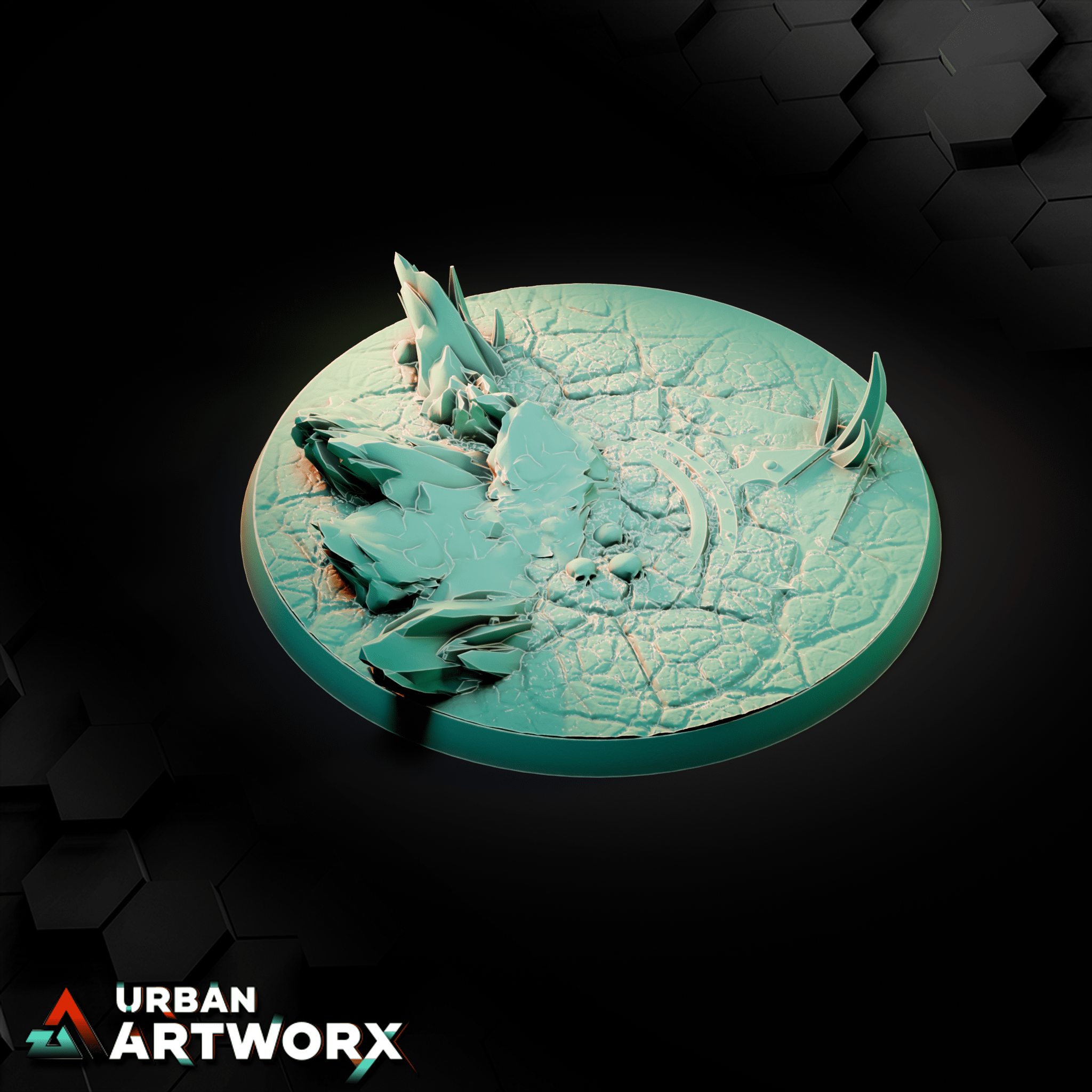 Tabletop Bases - Sacrusmundus - Sanguis Crimson Anomaly Bases Sacrusmundus Round 90mm 