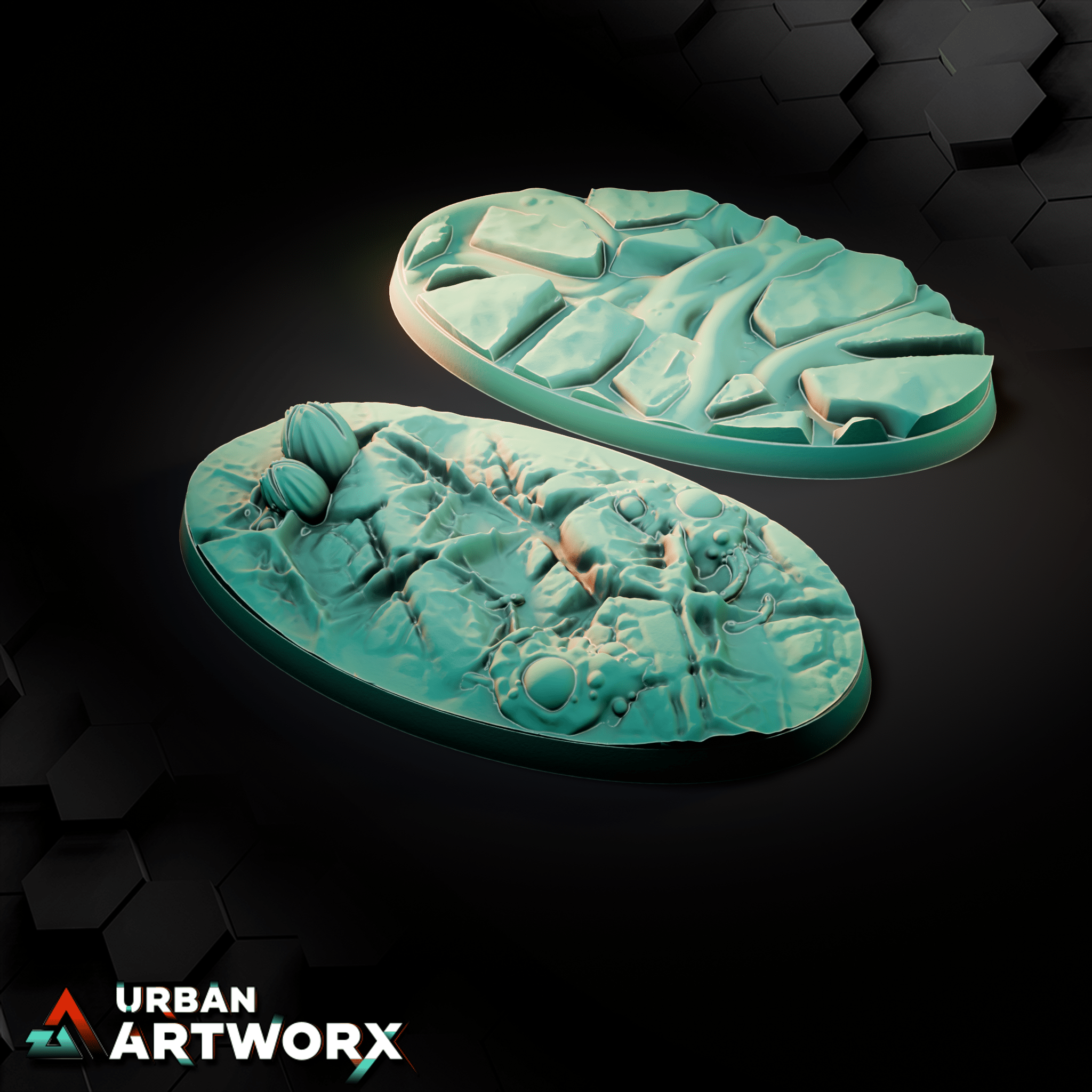 Tabletop Bases - Sacrusmundus - The Daemonic Vortex Bases Sacrusmundus Oval 75x42mm (2) 