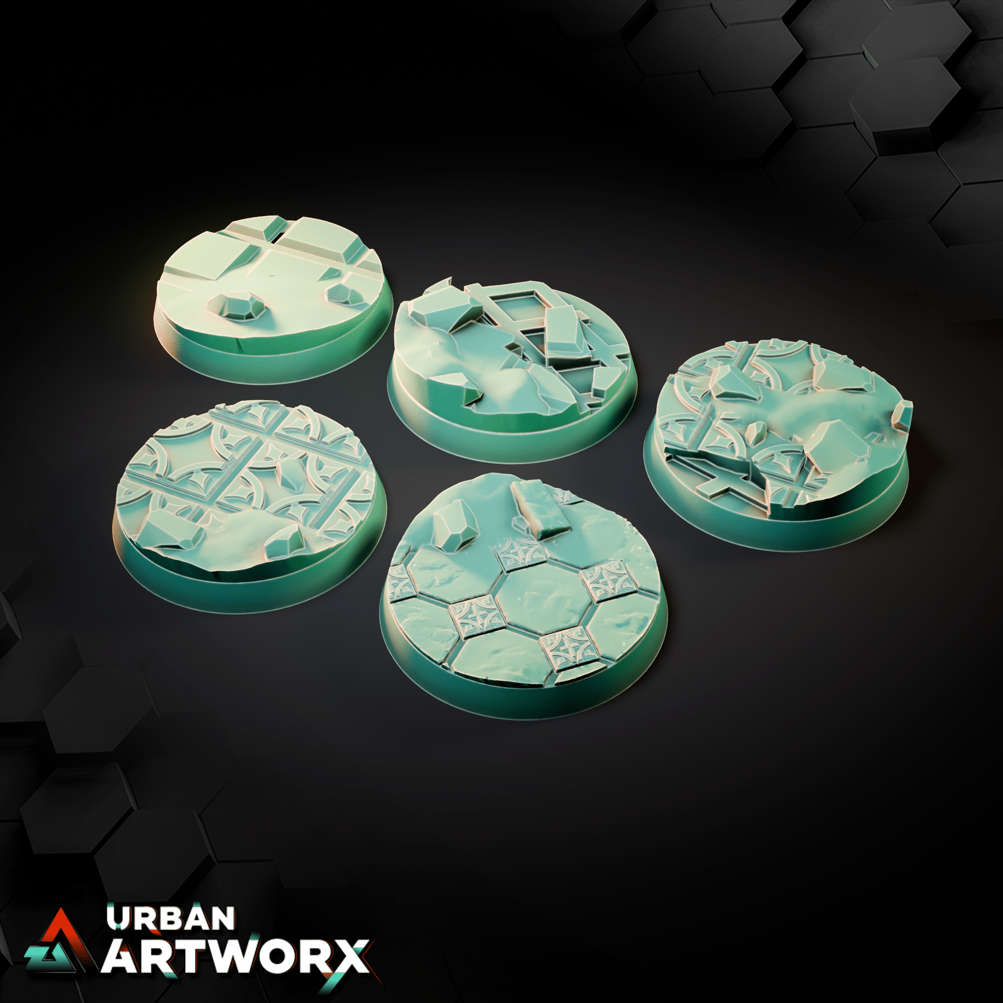 Tabletop Bases - Sacrusmundus - The Desolation of Emerita Bases Sacrusmundus Round 25mm (10) 