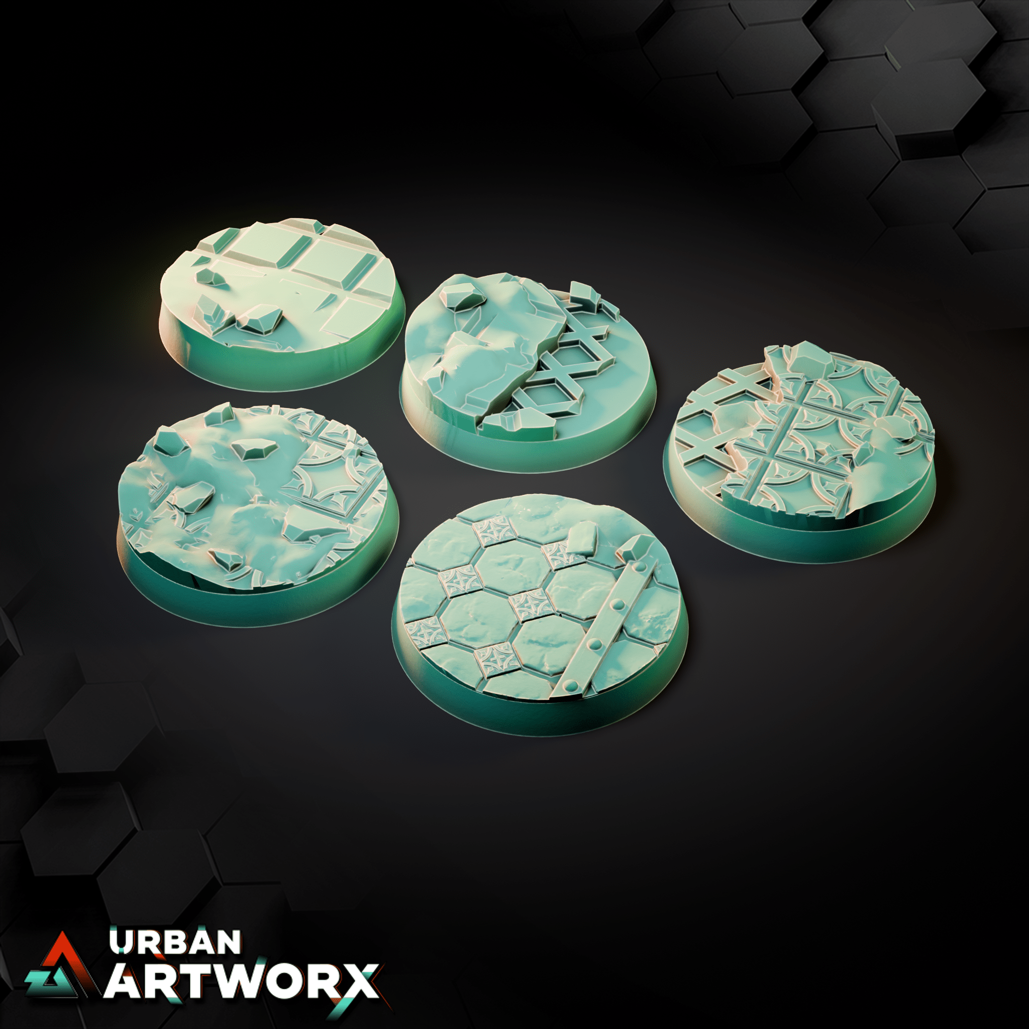 Tabletop Bases - Sacrusmundus - The Desolation of Emerita Bases Sacrusmundus Round 32mm (10) 