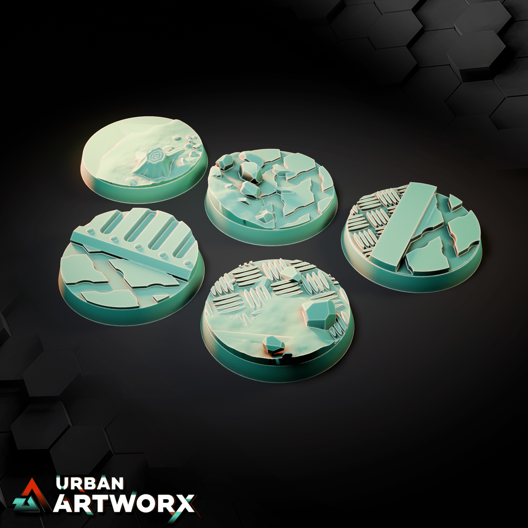 Tabletop Bases - Sacrusmundus - Thesalon Savage World Fortress Bases Sacrusmundus Round 25mm (10) 
