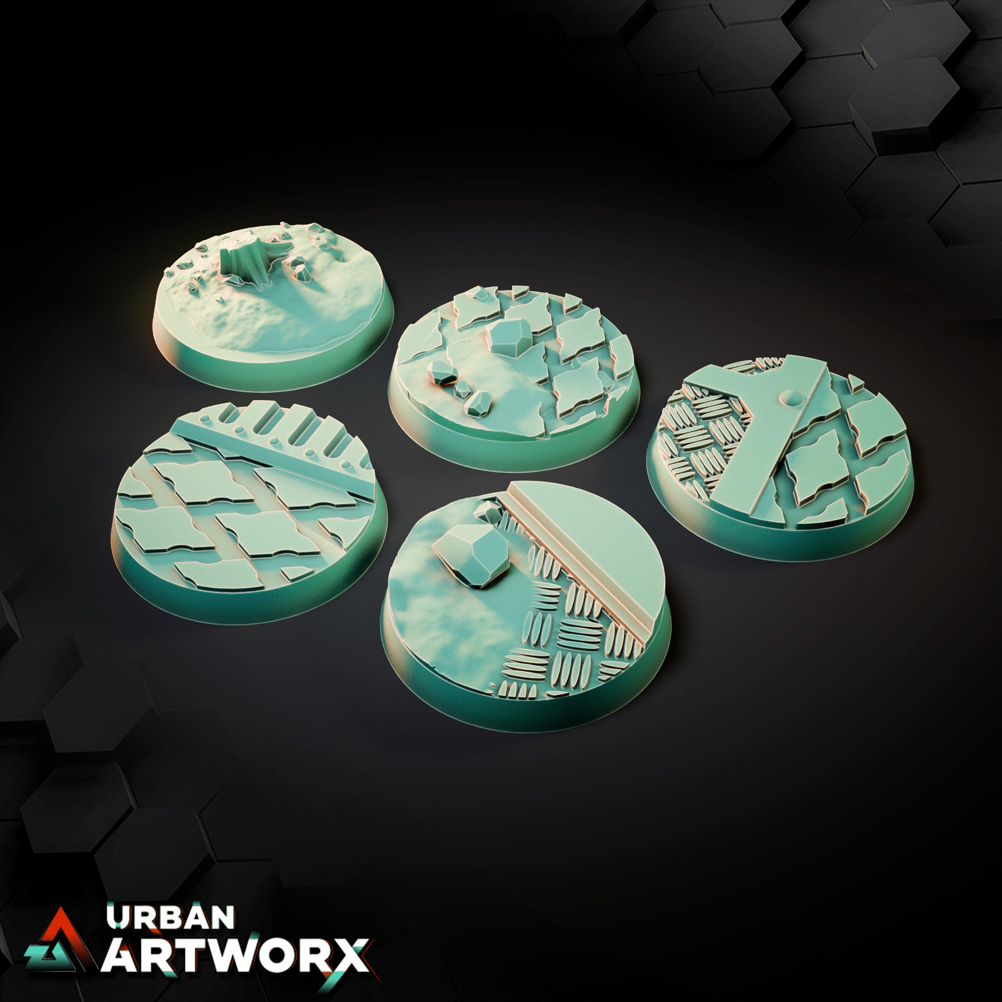 Tabletop Bases - Sacrusmundus - Thesalon Savage World Fortress Bases Sacrusmundus Round 32mm (10) 