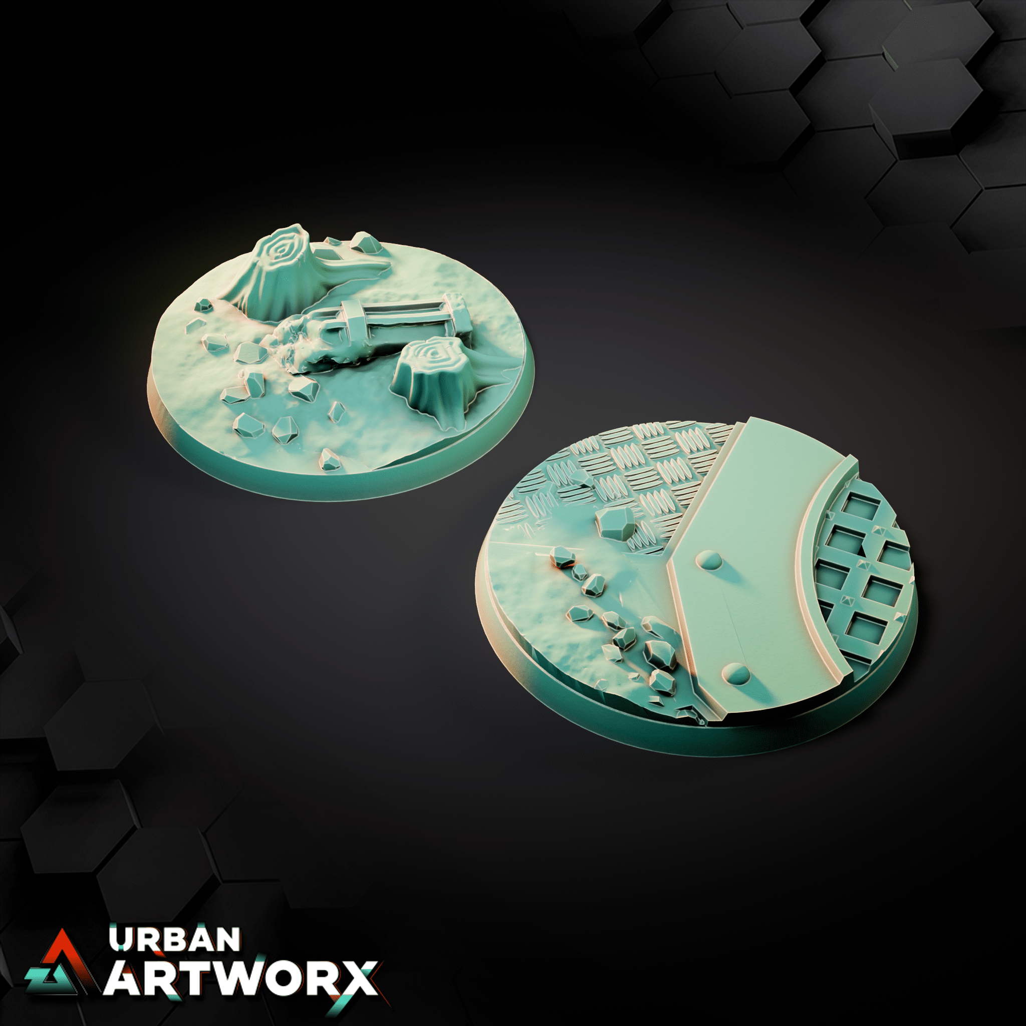 Tabletop Bases - Sacrusmundus - Thesalon Savage World Fortress Bases Sacrusmundus Round 60mm (2) 
