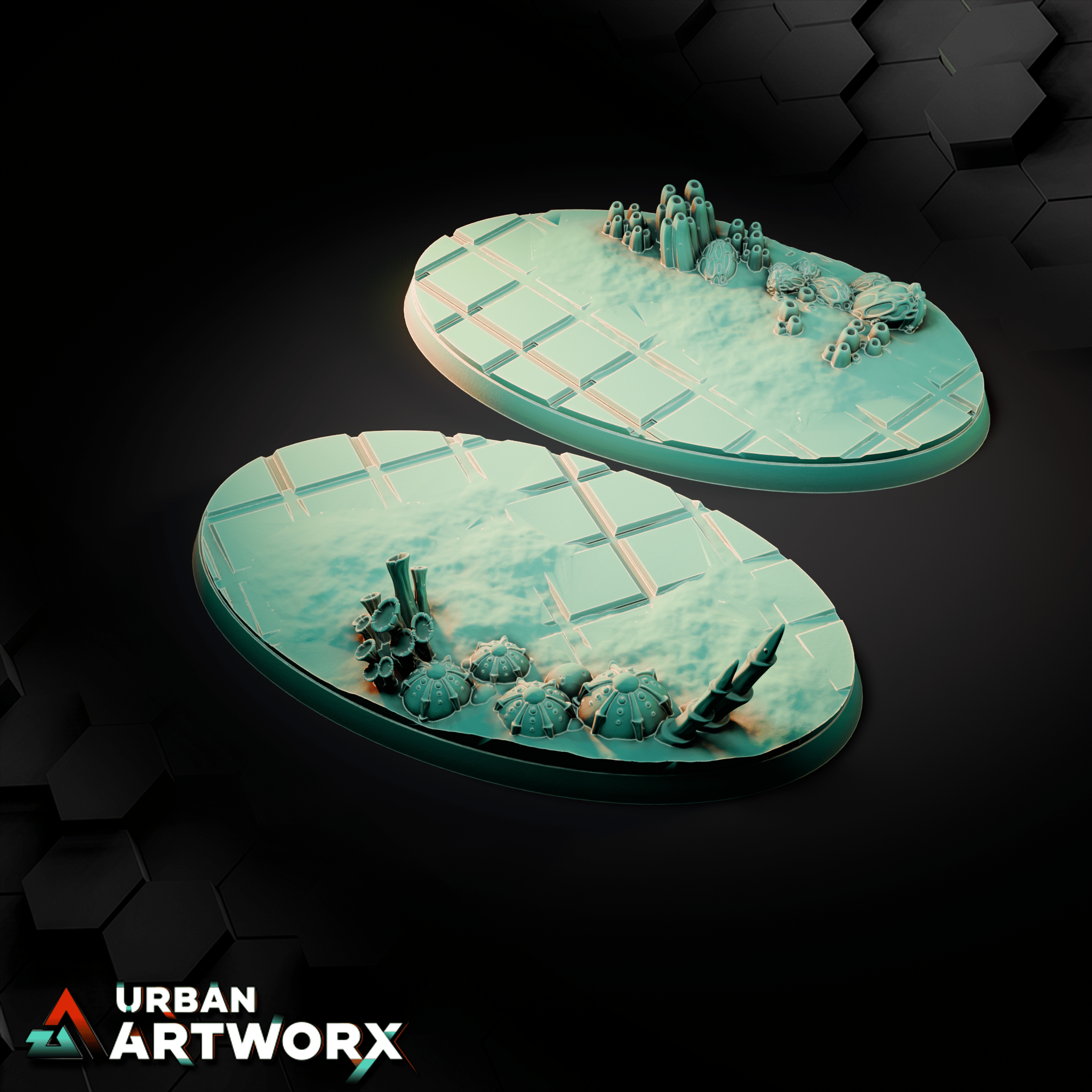 Tabletop Bases - Sacrusmundus - Tulipa Evolved Infestation Bases Sacrusmundus Oval 90x53mm (2) 