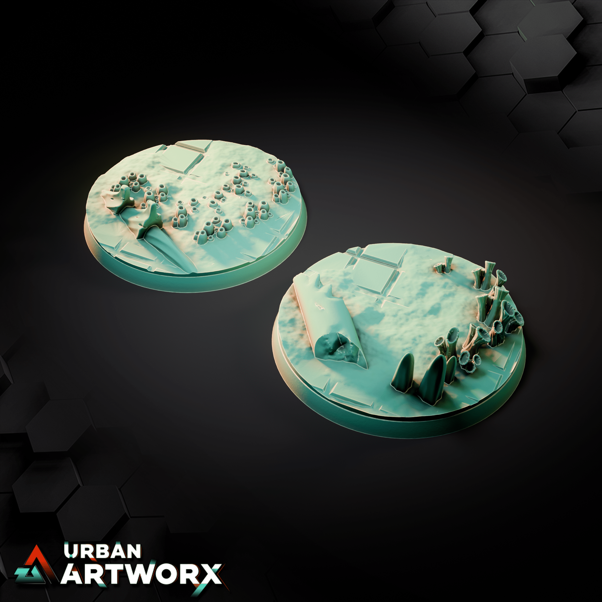Tabletop Bases - Sacrusmundus - Tulipa Evolved Infestation Bases Sacrusmundus Round 60mm (2) 