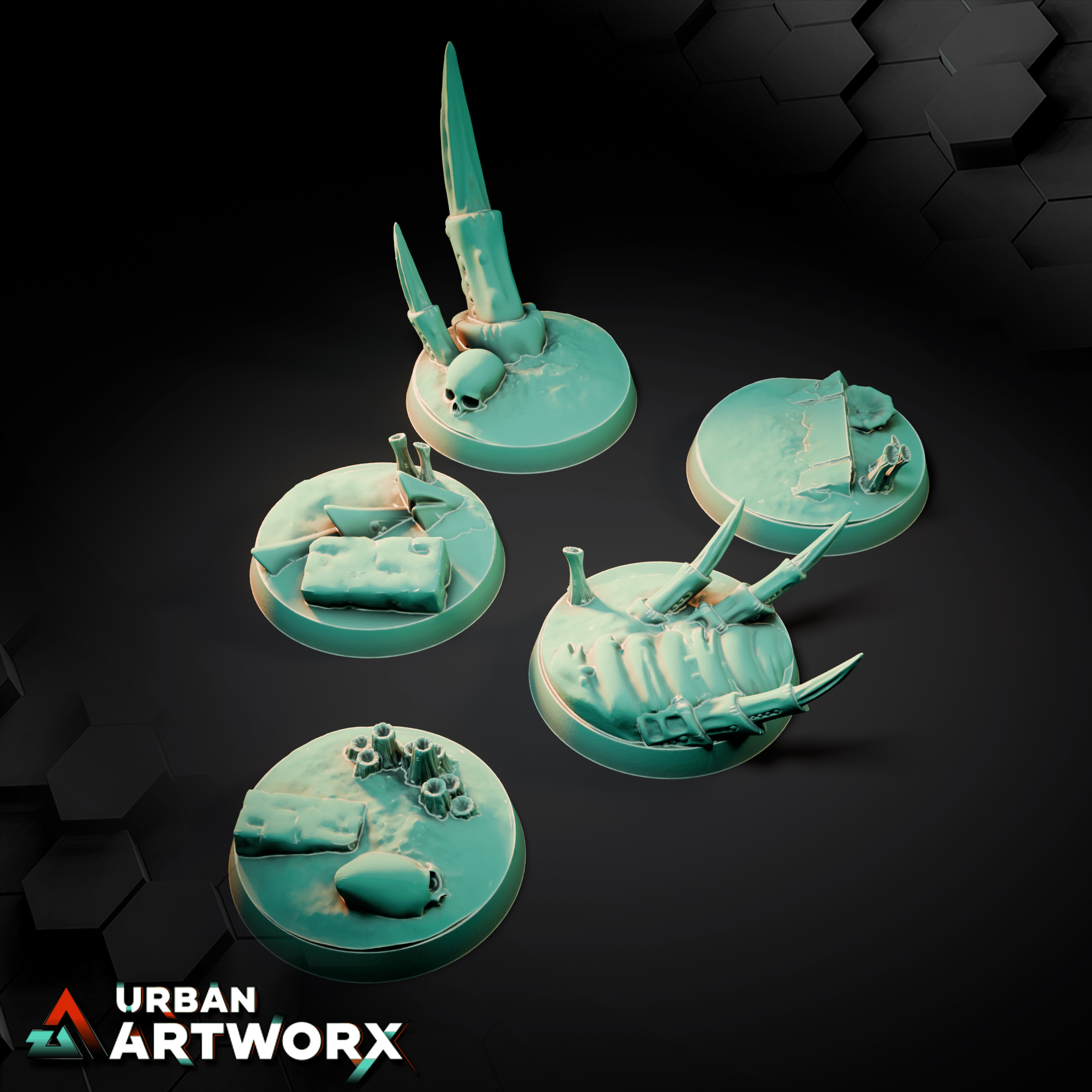 Tabletop Bases - Sacrusmundus - Tulipa The Infested World Bases Sacrusmundus Round 25mm (10) 
