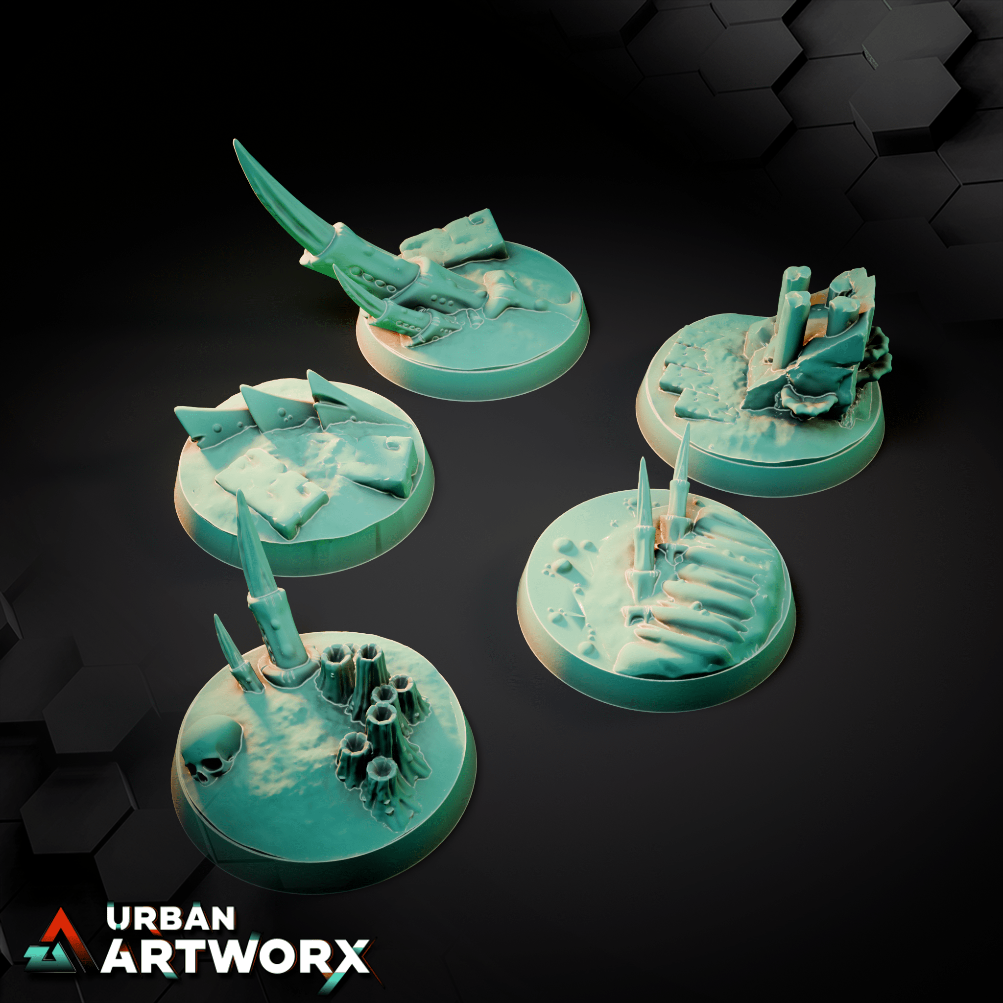 Tabletop Bases - Sacrusmundus - Tulipa The Infested World Bases Sacrusmundus Round 32mm (10) 