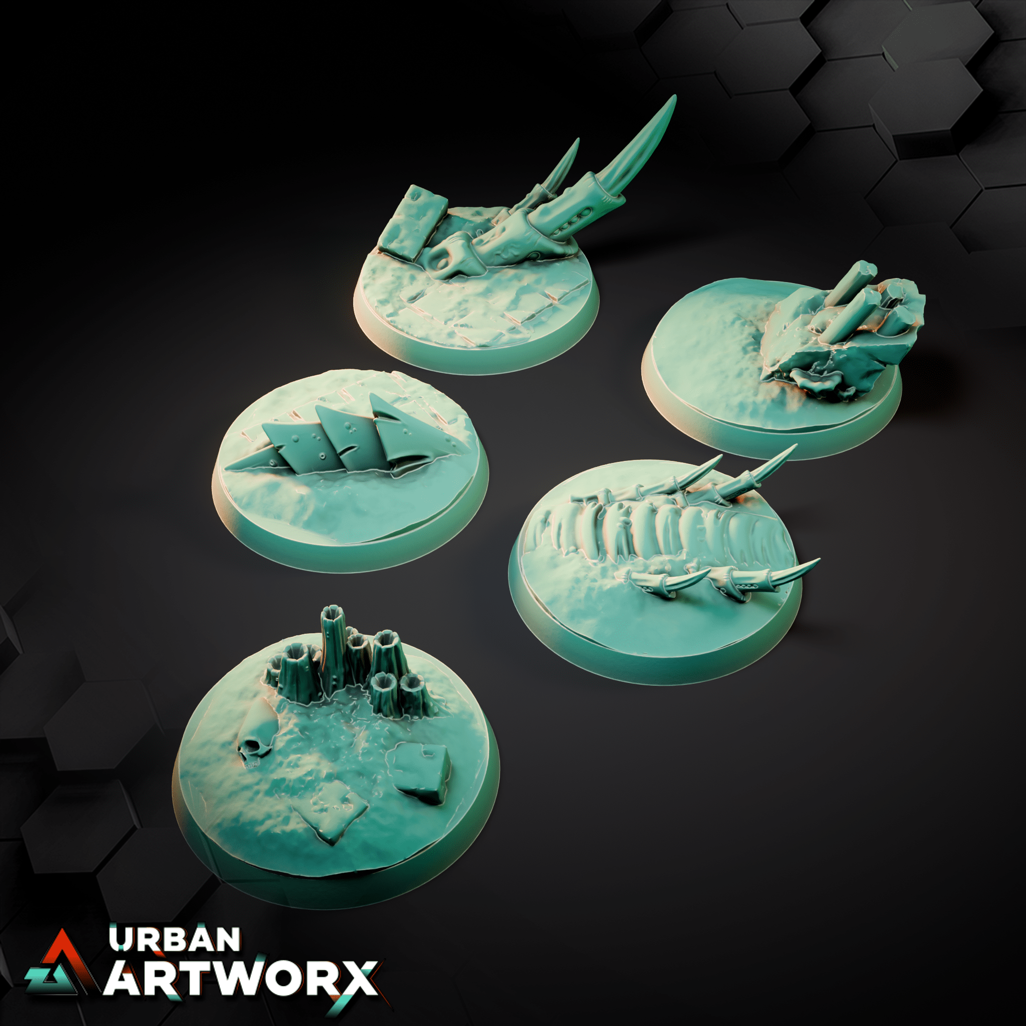 Tabletop Bases - Sacrusmundus - Tulipa The Infested World Bases Sacrusmundus Round 40mm (5) 