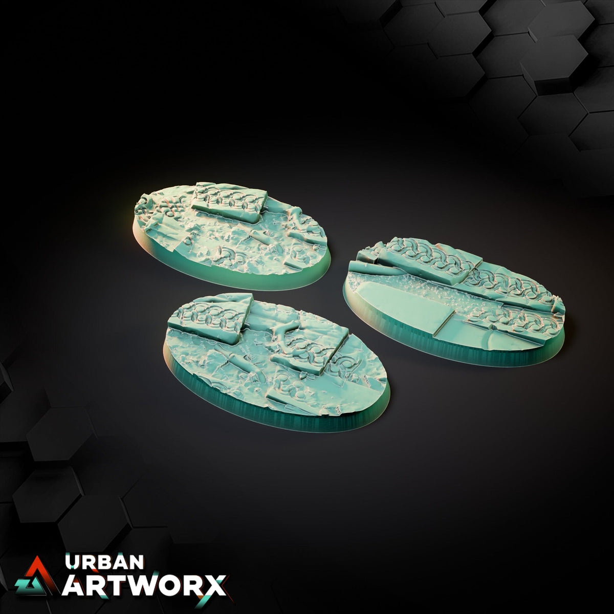 Tabletop Bases - Txarli Factory - Ancestral Ruins Bases Bases Txarli Factory Oval 60x35mm (3) 