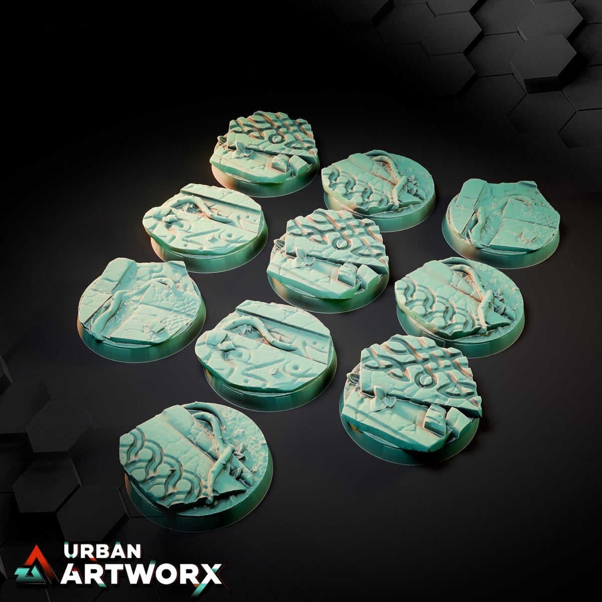 Tabletop Bases - Txarli Factory - Ancestral Ruins Bases Bases Txarli Factory Round 28mm (10) 