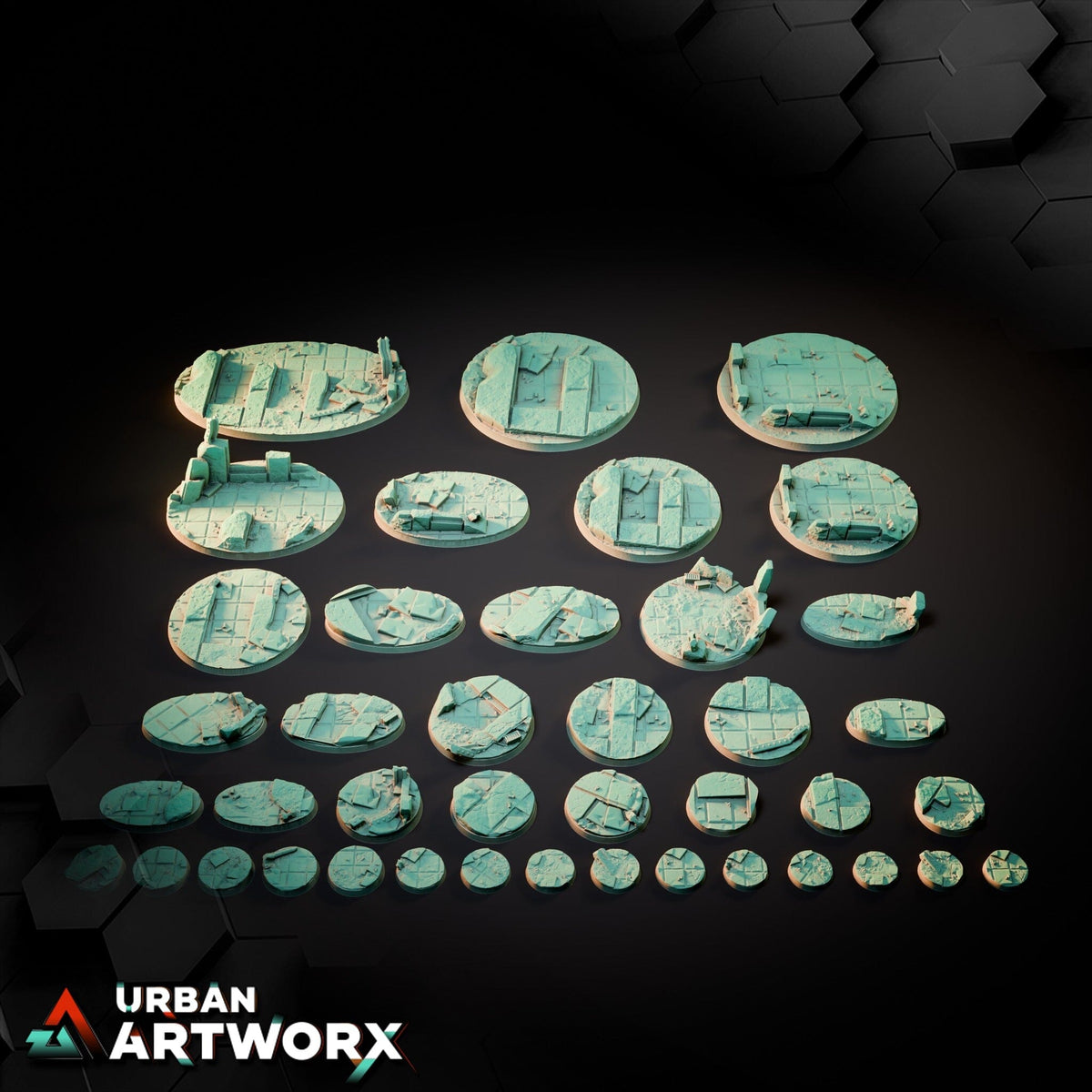 Tabletop Bases - Txarli Factory - City Ruins Bases Bases Txarli Factory 