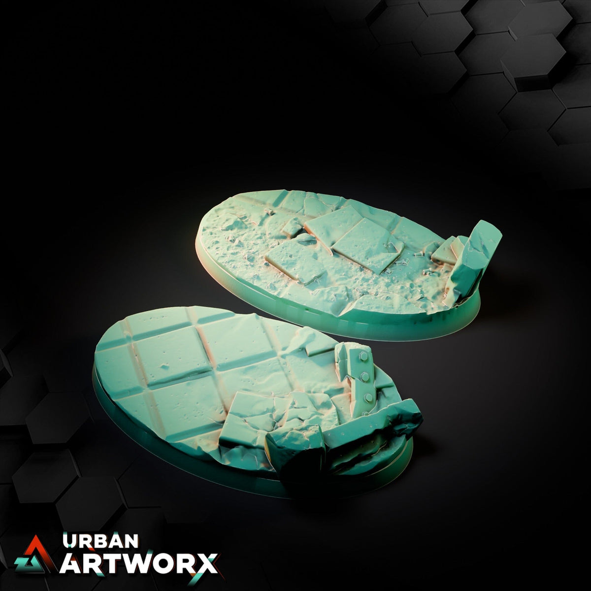 Tabletop Bases - Txarli Factory - City Ruins Bases Bases Txarli Factory Oval 75x42mm (2) 