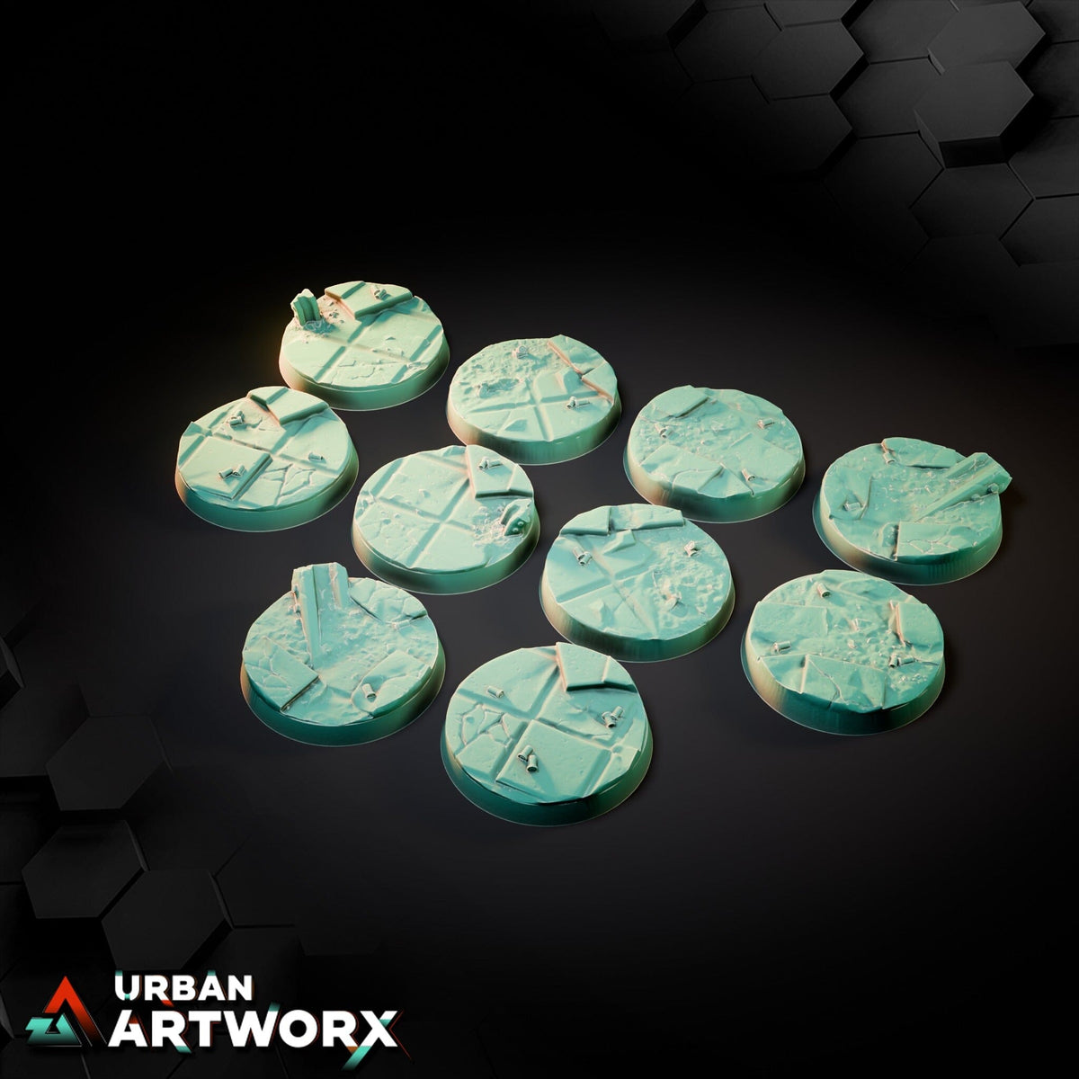 Tabletop Bases - Txarli Factory - City Ruins Bases Bases Txarli Factory Round 28mm (10) 