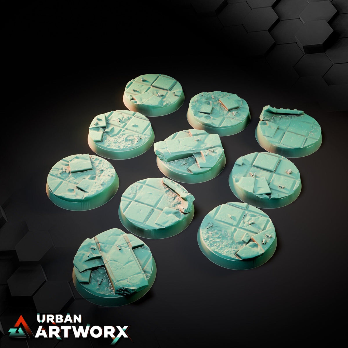 Tabletop Bases - Txarli Factory - City Ruins Bases Bases Txarli Factory Round 32mm (10) 