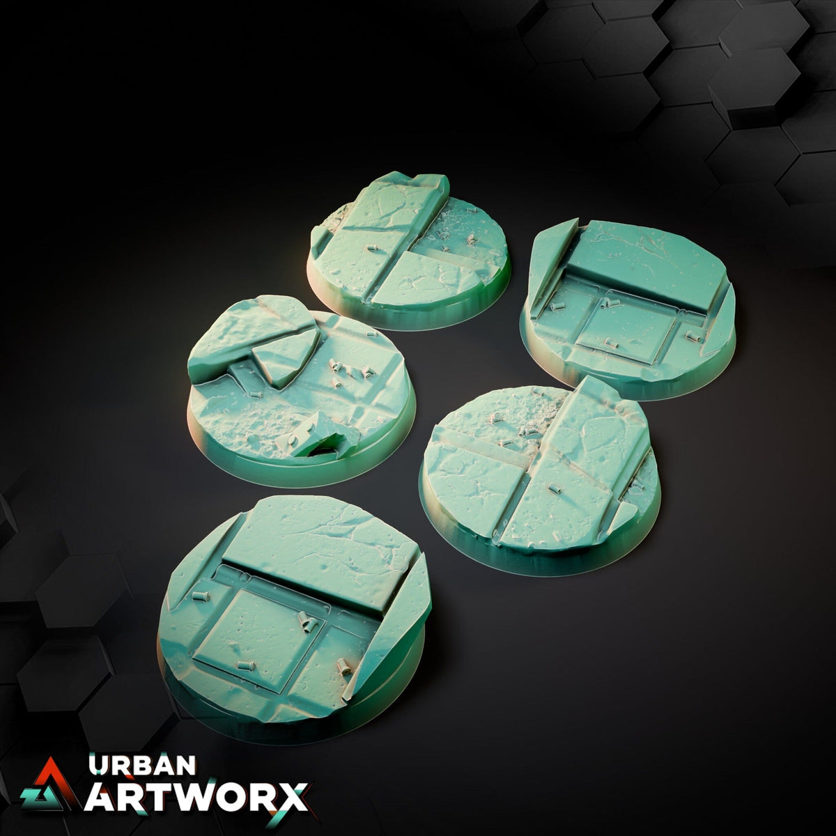 Tabletop Bases - Txarli Factory - City Ruins Bases Bases Txarli Factory Round 40mm (5) 
