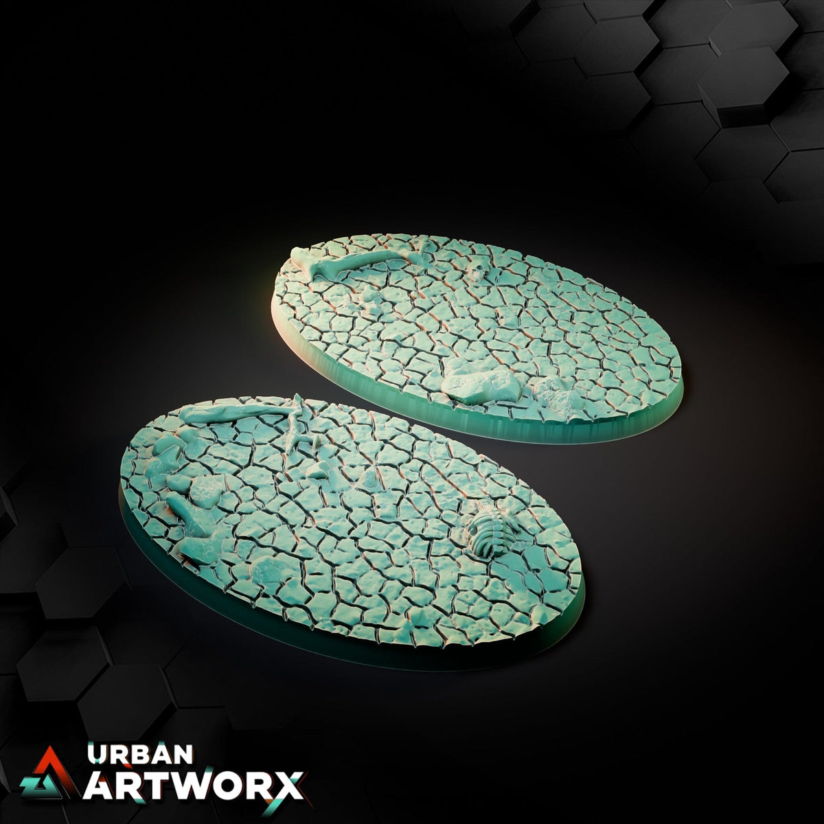 Tabletop Bases - Txarli Factory - Cracked Desert Bases Bases Txarli Factory Oval 90x52mm (2) 