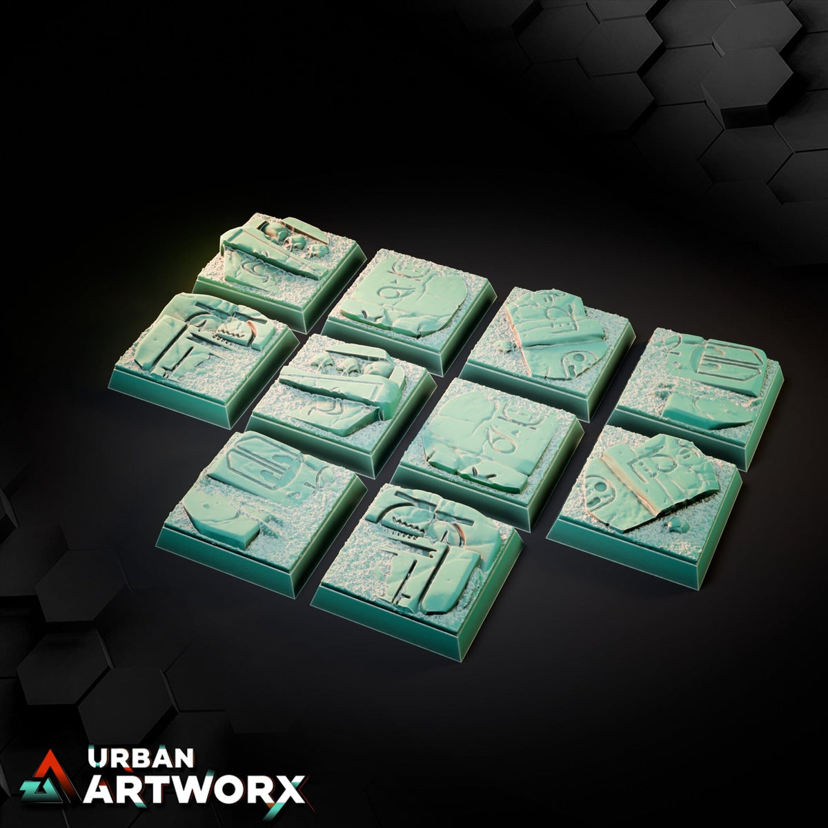 Tabletop Bases - Txarli Factory - Egyptian Square Bases Txarli Factory Square 20x20mm (10) 