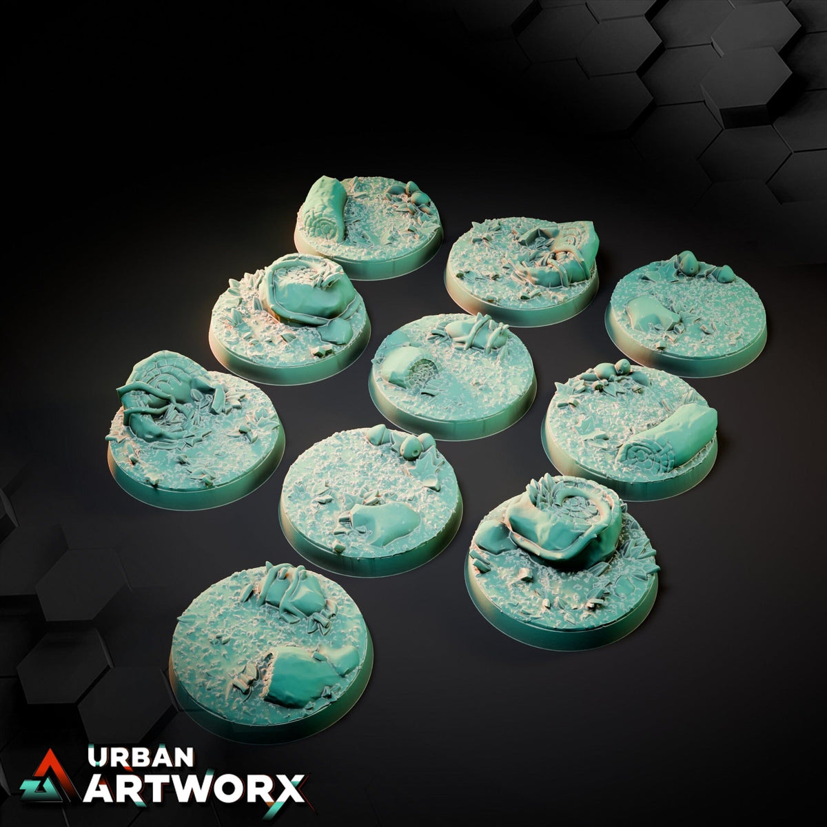 Tabletop Bases - Txarli Factory - Forest Bases Bases Txarli Factory Round 28mm (10) 