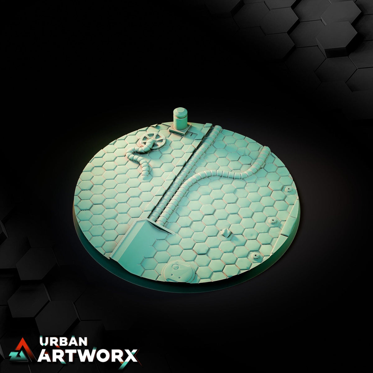 Tabletop Bases - Txarli Factory - Sci Fi City Bases Bases Txarli Factory Round 130mm 