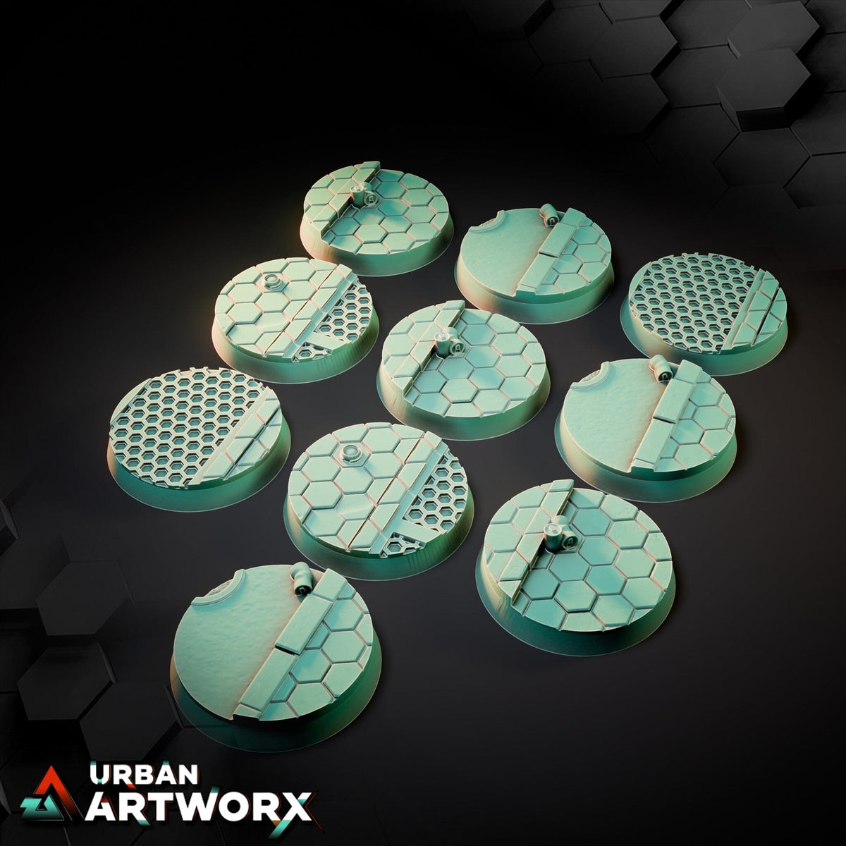 Tabletop Bases - Txarli Factory - Sci Fi City Bases Bases Txarli Factory Round 32mm (10) 