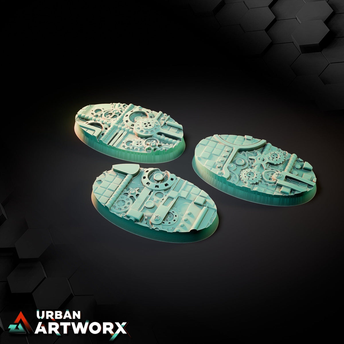 Tabletop Bases - Txarli Factory - Steam Punk Bases Bases Txarli Factory Oval 60x35mm (3) 