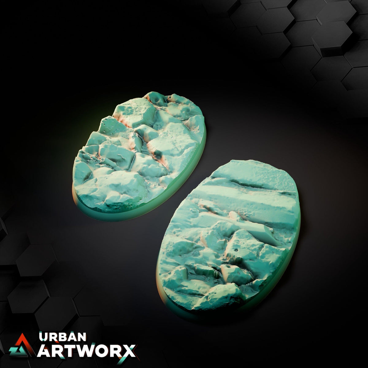 Tabletop Bases - Txarli Factory - Stony Bases Txarli Factory Oval 90x52mm (2) 