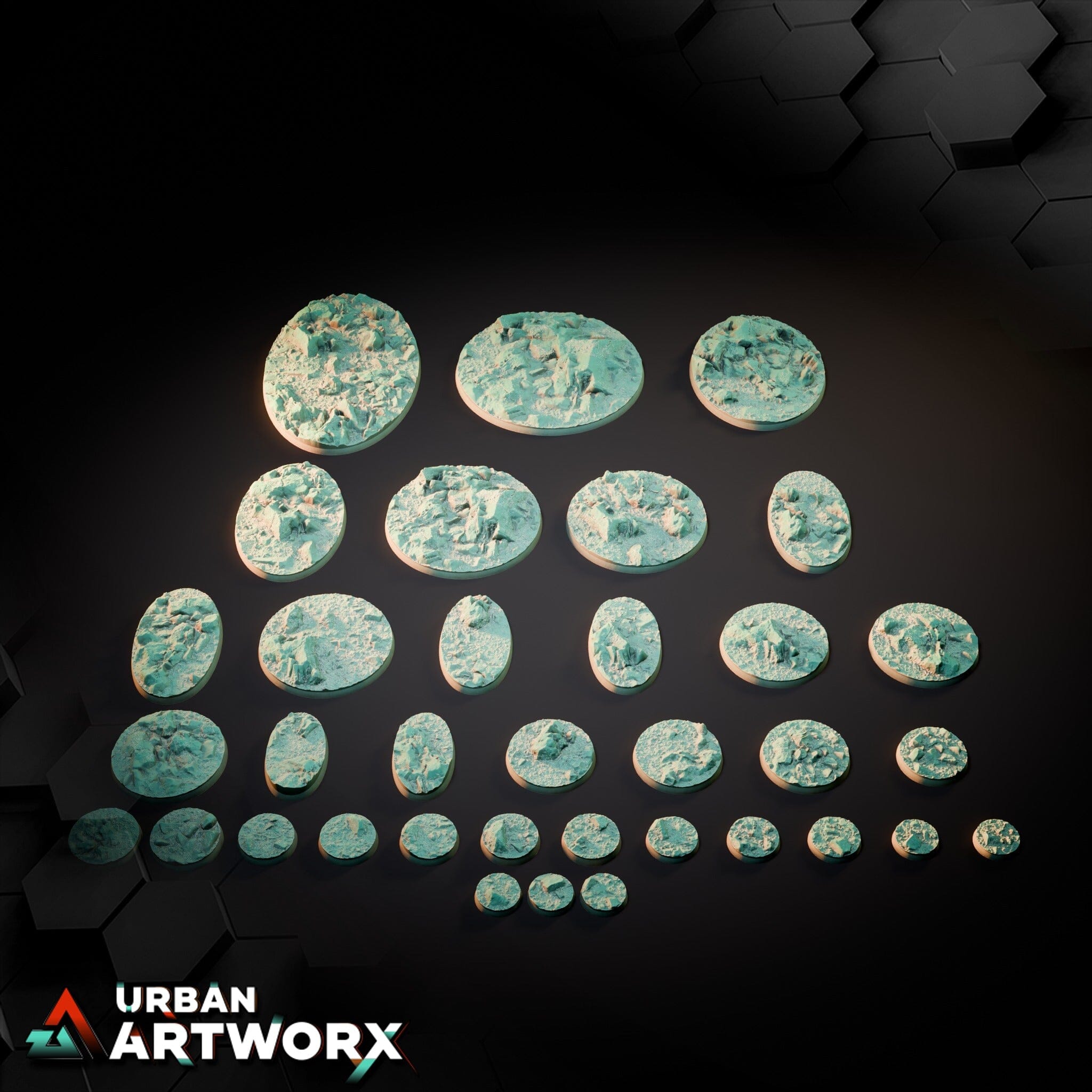 Tabletop Bases - Txarli Factory - Stony Desert Bases Txarli Factory 