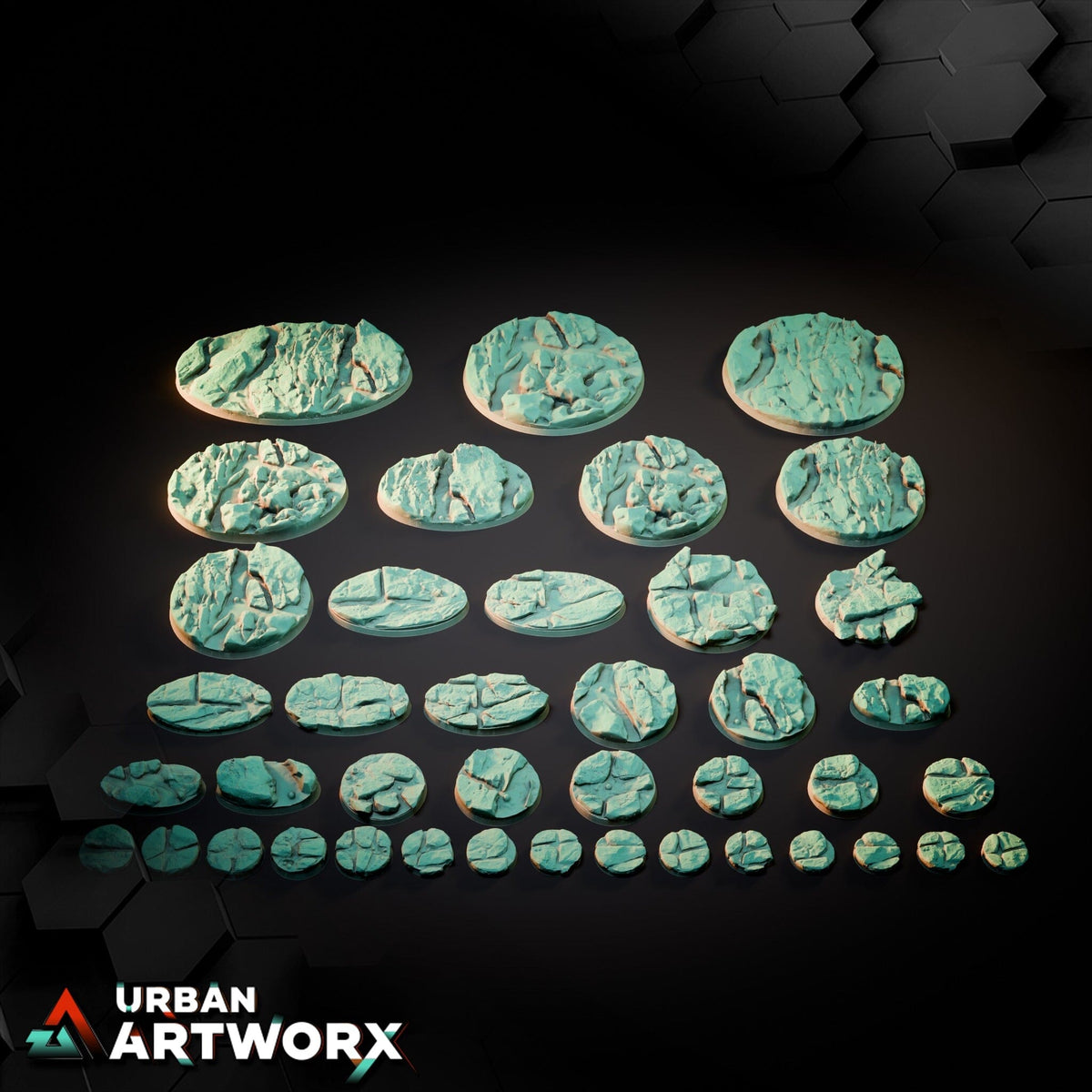 Tabletop Bases - Txarli Factory - Volcanic Bases Bases Txarli Factory 