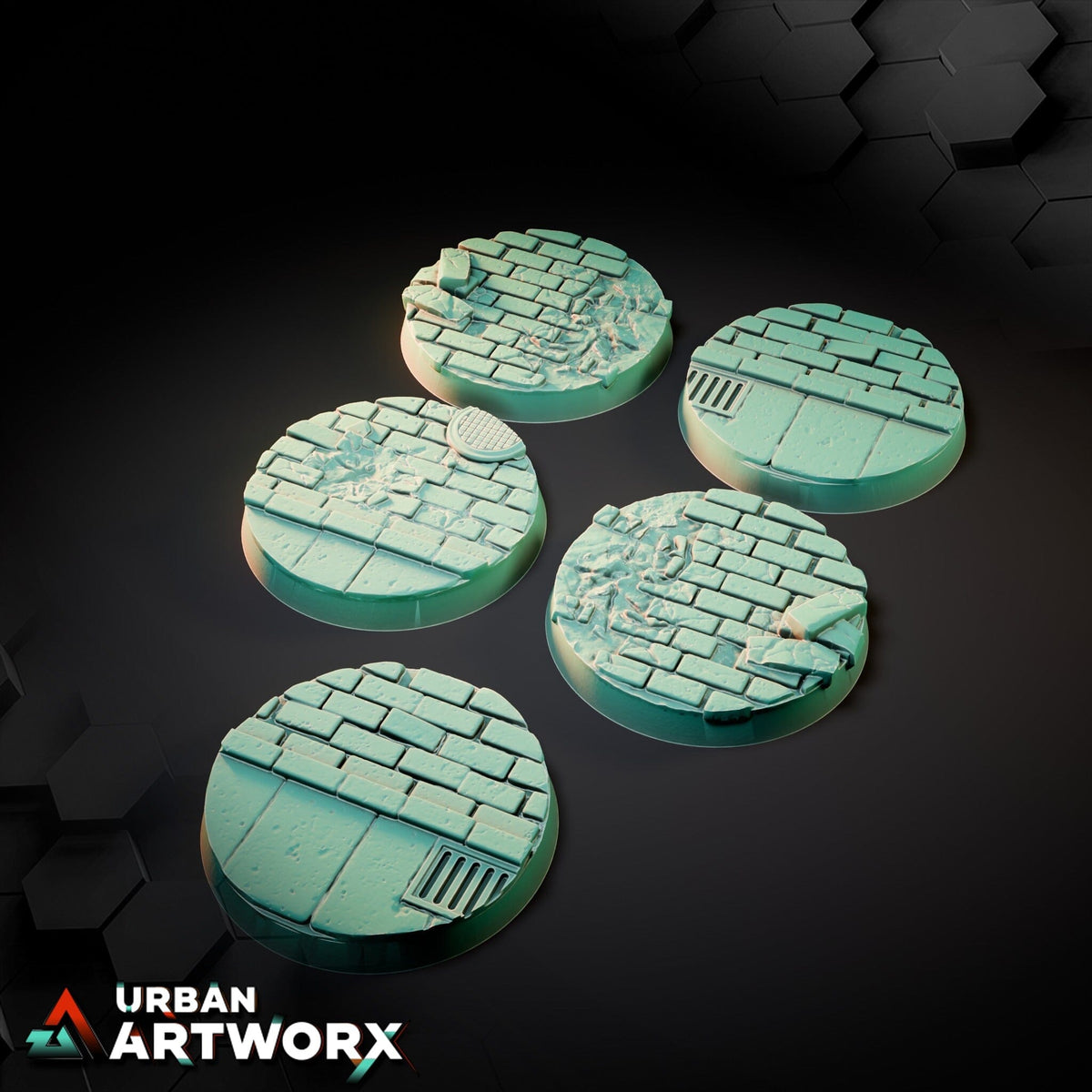 Tabletop Bases - Txarli Factory - WW II City Bases Bases Txarli Factory Round 40mm (5) 