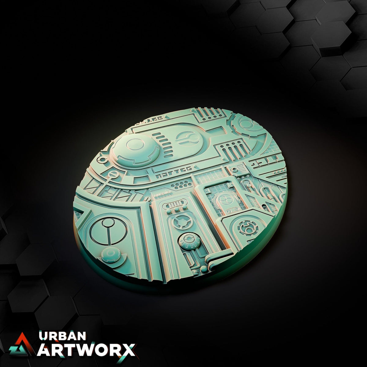 Tabletop Bases - Txarli Factory - Xeno City Bases Txarli Factory Oval 120x92mm 