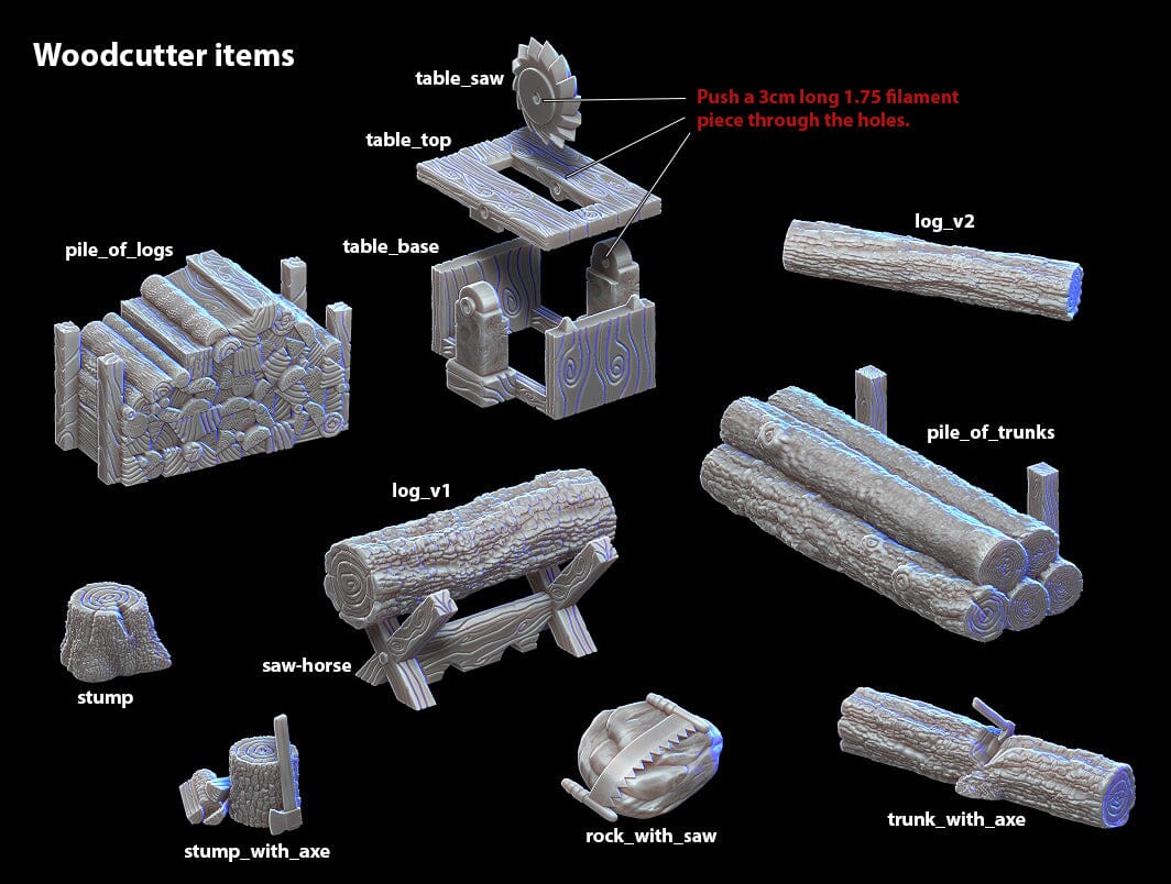 Tabletop Gelände - City of Tarok - Woodcutter Black Scrolls Games 